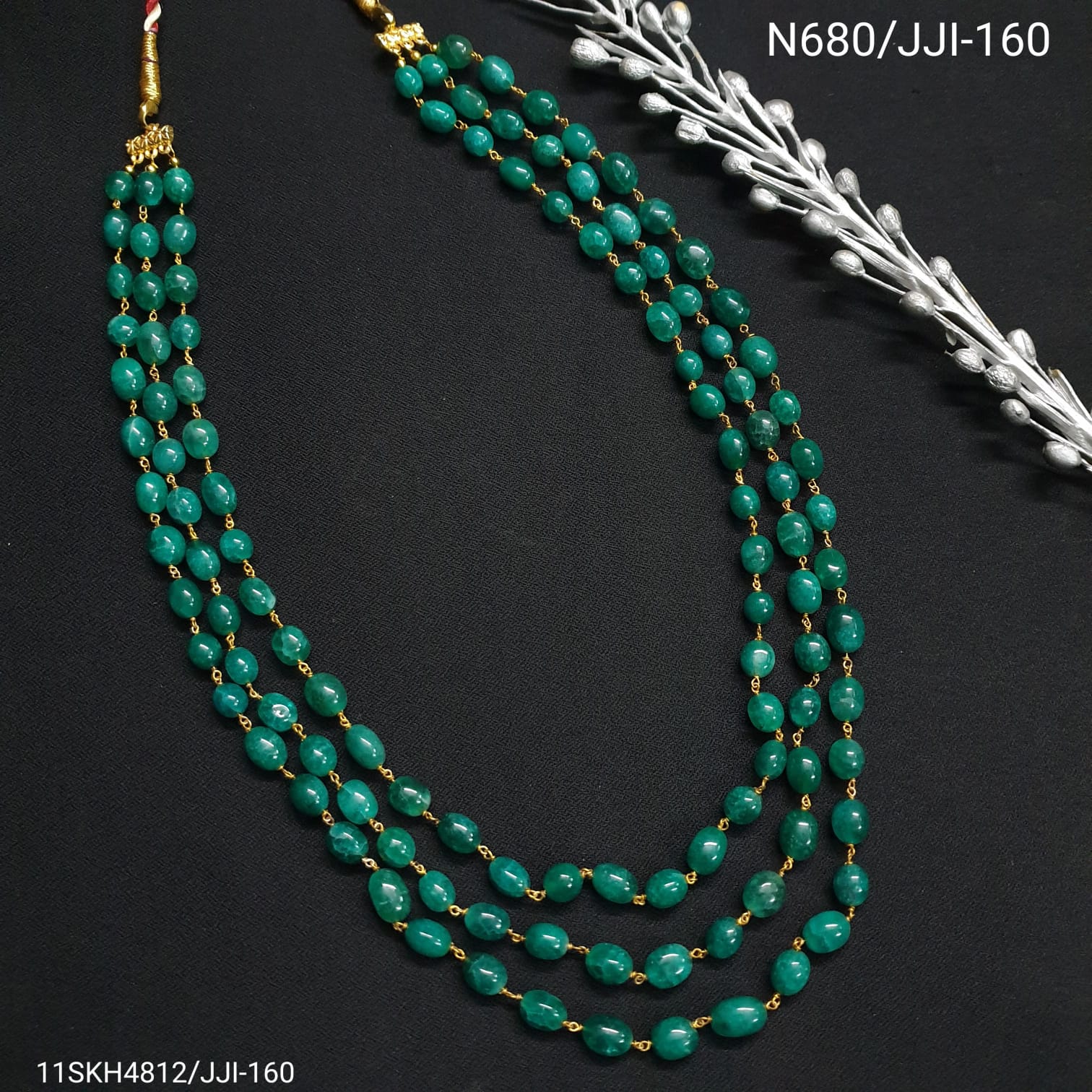 Emerald Green Beaded Necklace