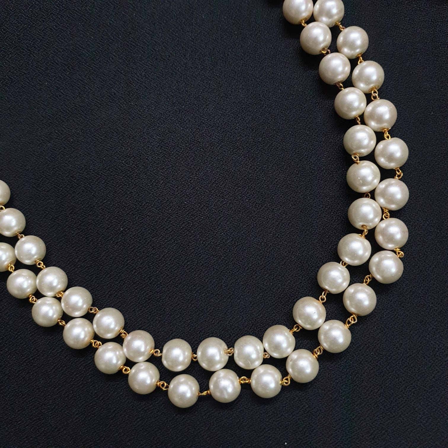 ★PEARLY MORE★ Daily Pearl Layered Necklace 2 Colors Multicolored Pearls Necklace