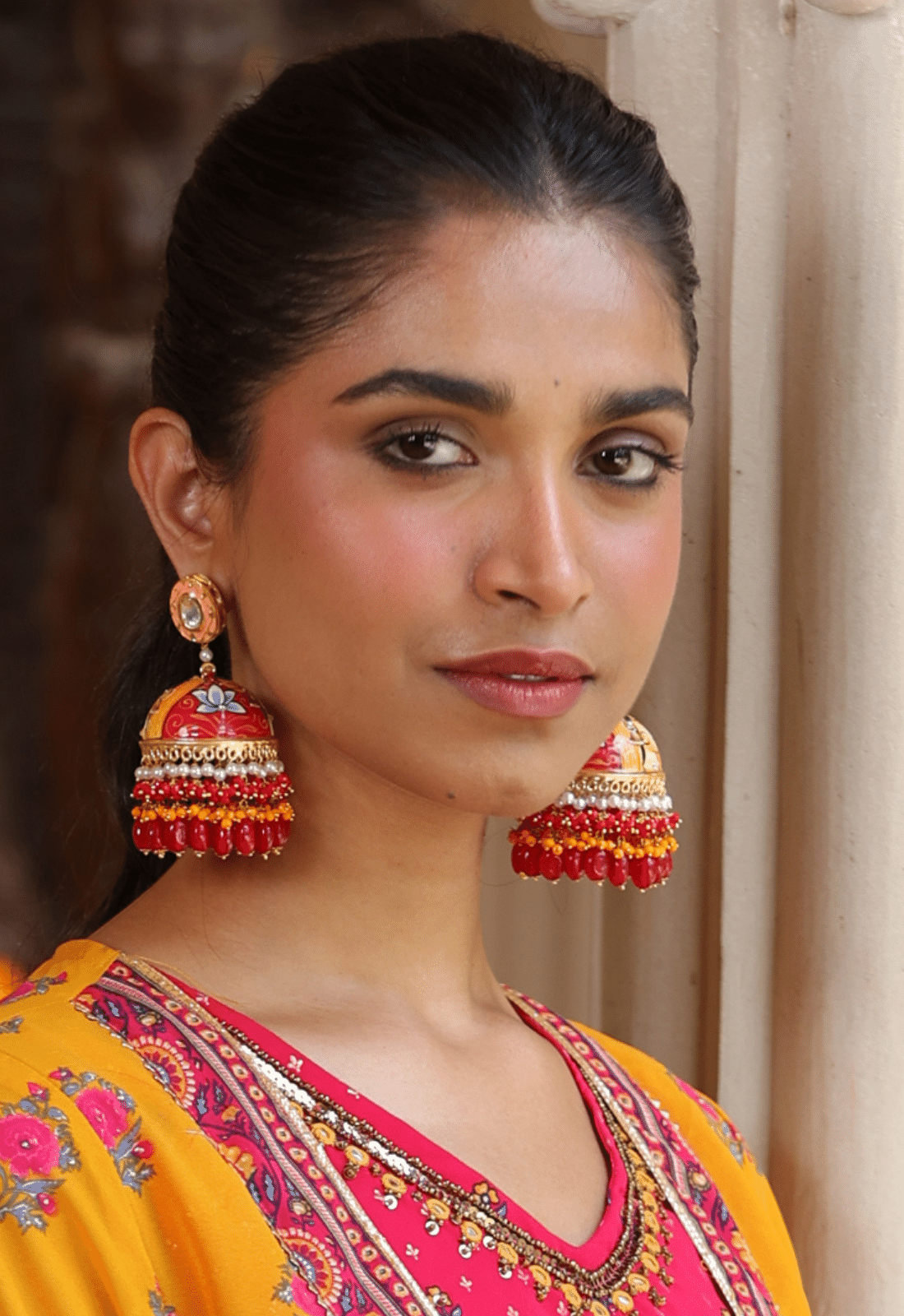 Handpainted Jhumki Earrings