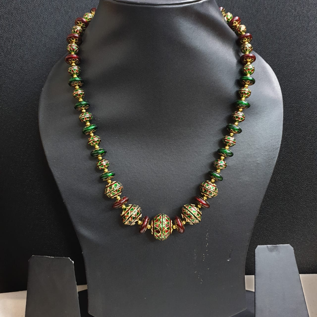 Multi Color Bead Meenakari Necklace