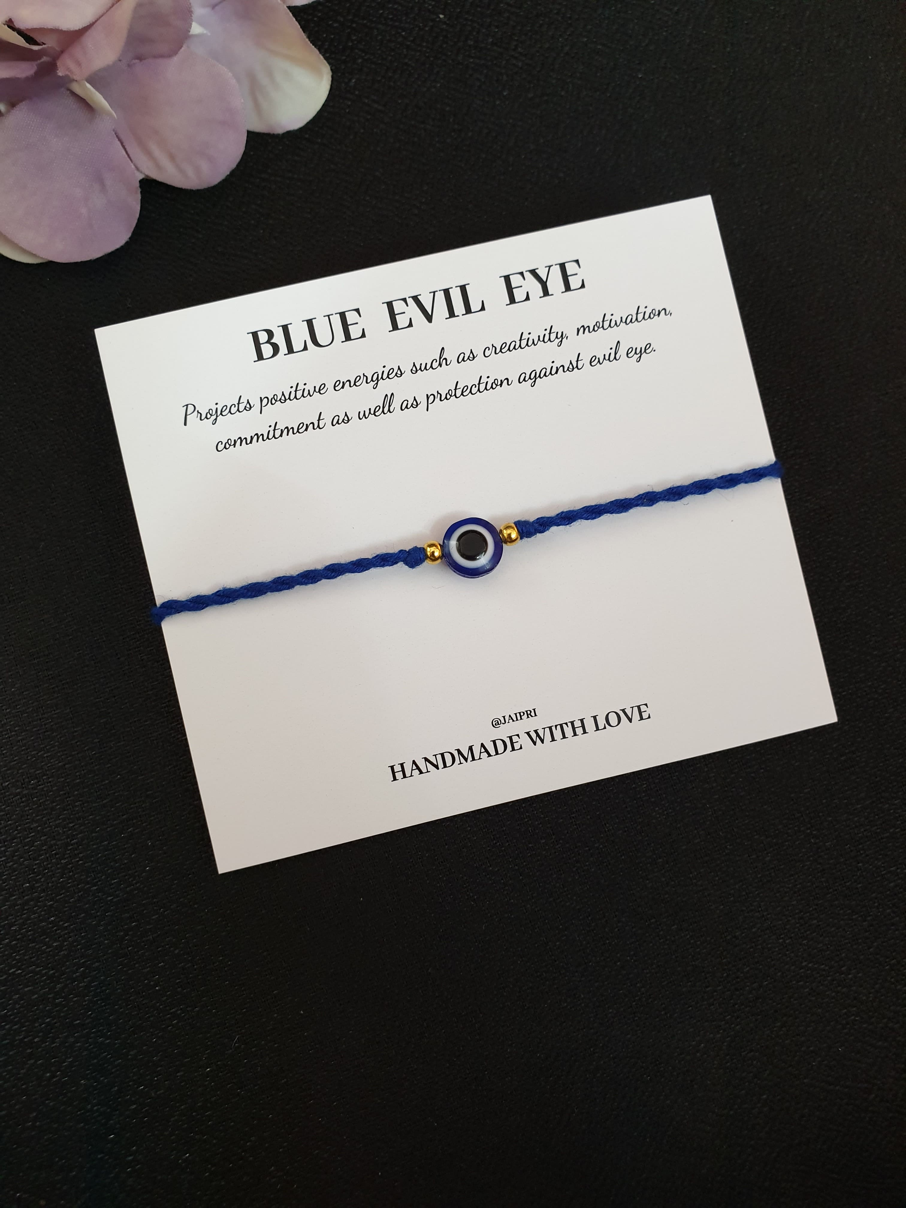 Blue Evil Eye Protection Thread Tie Bracelet
