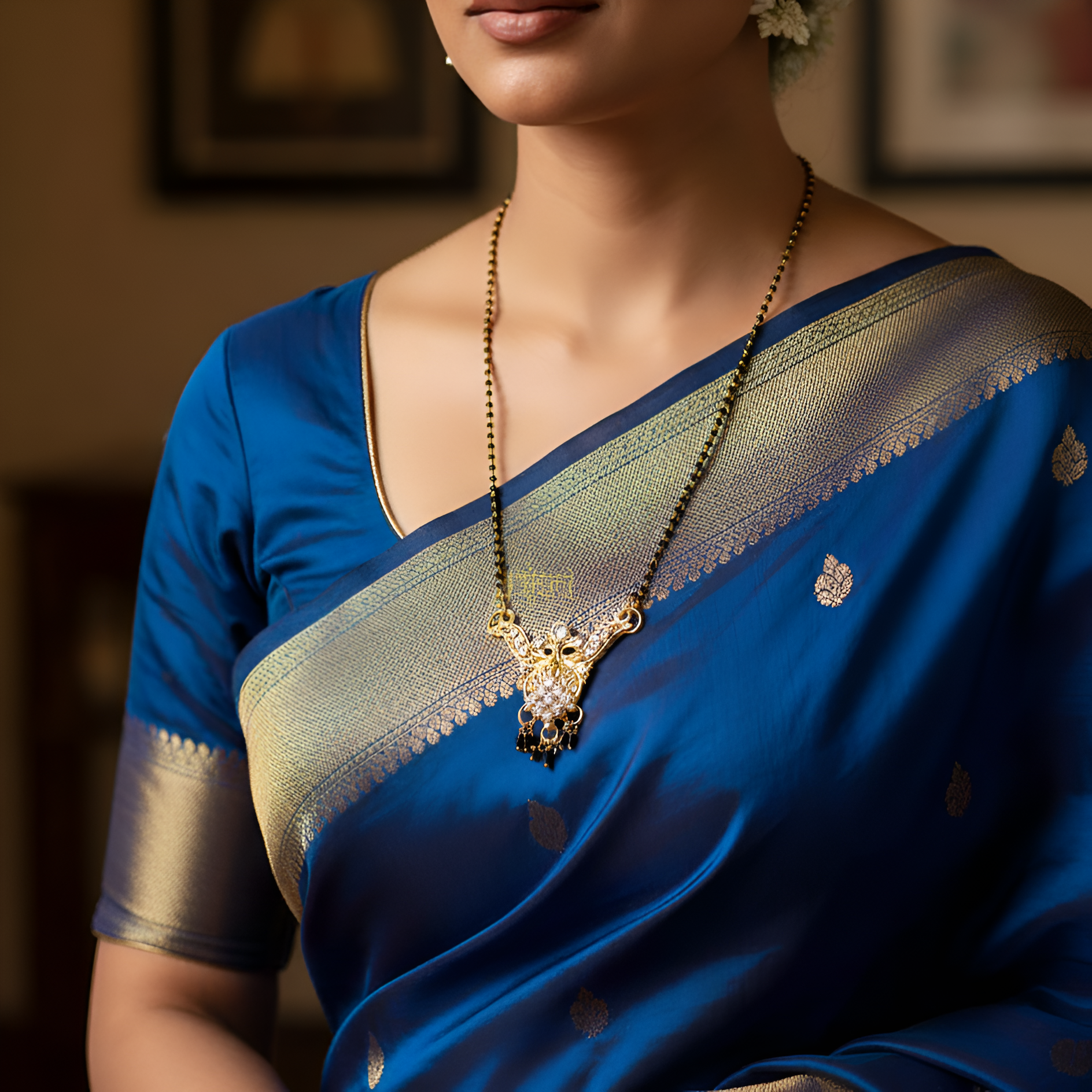 Designer AD Gold Plated Statement Mangalsutra