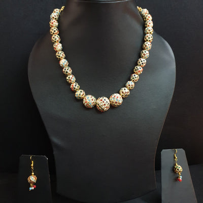 Navratana Jadau Traditional Beads Necklace Set