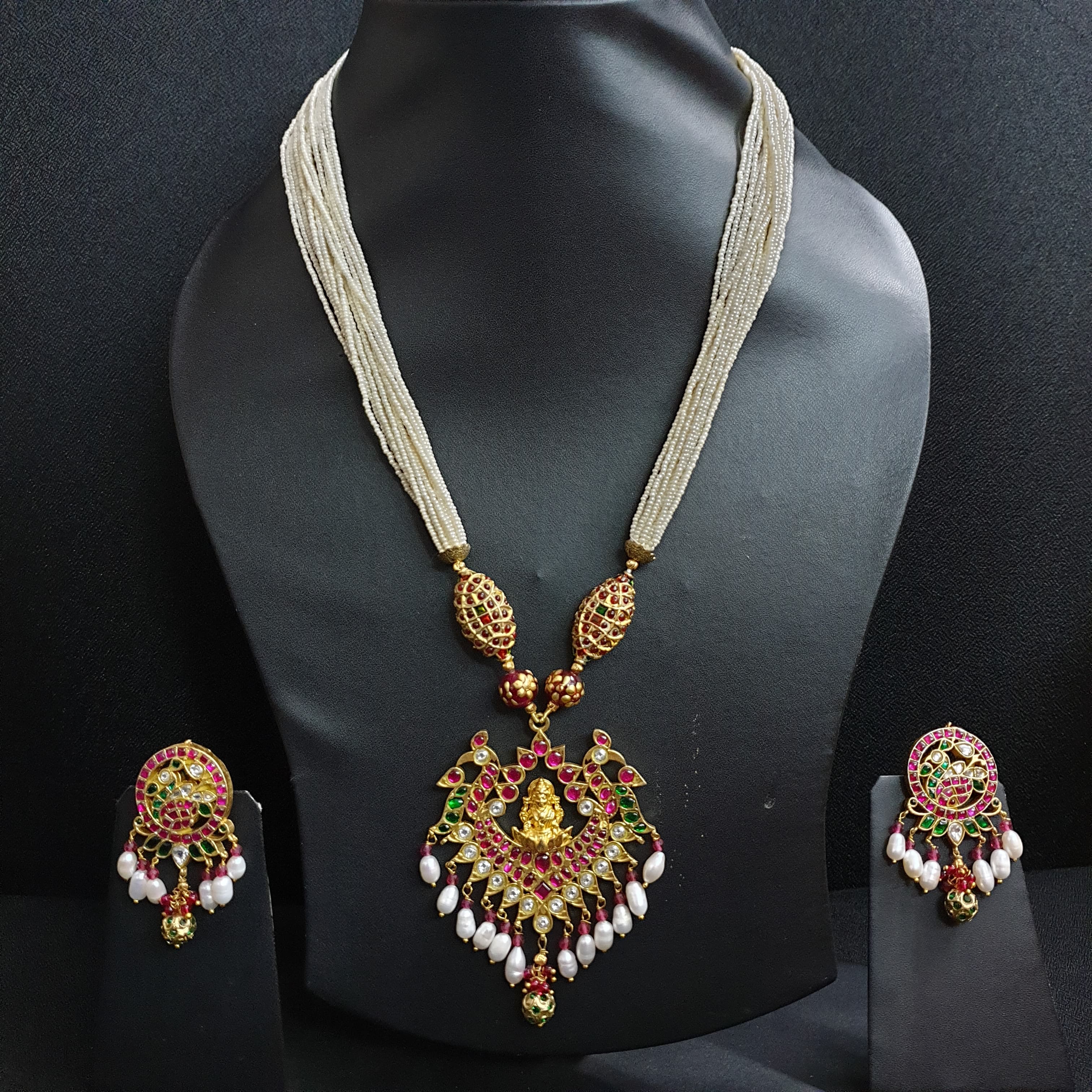 Mahalaxmi South Jadau Pearl Long Set