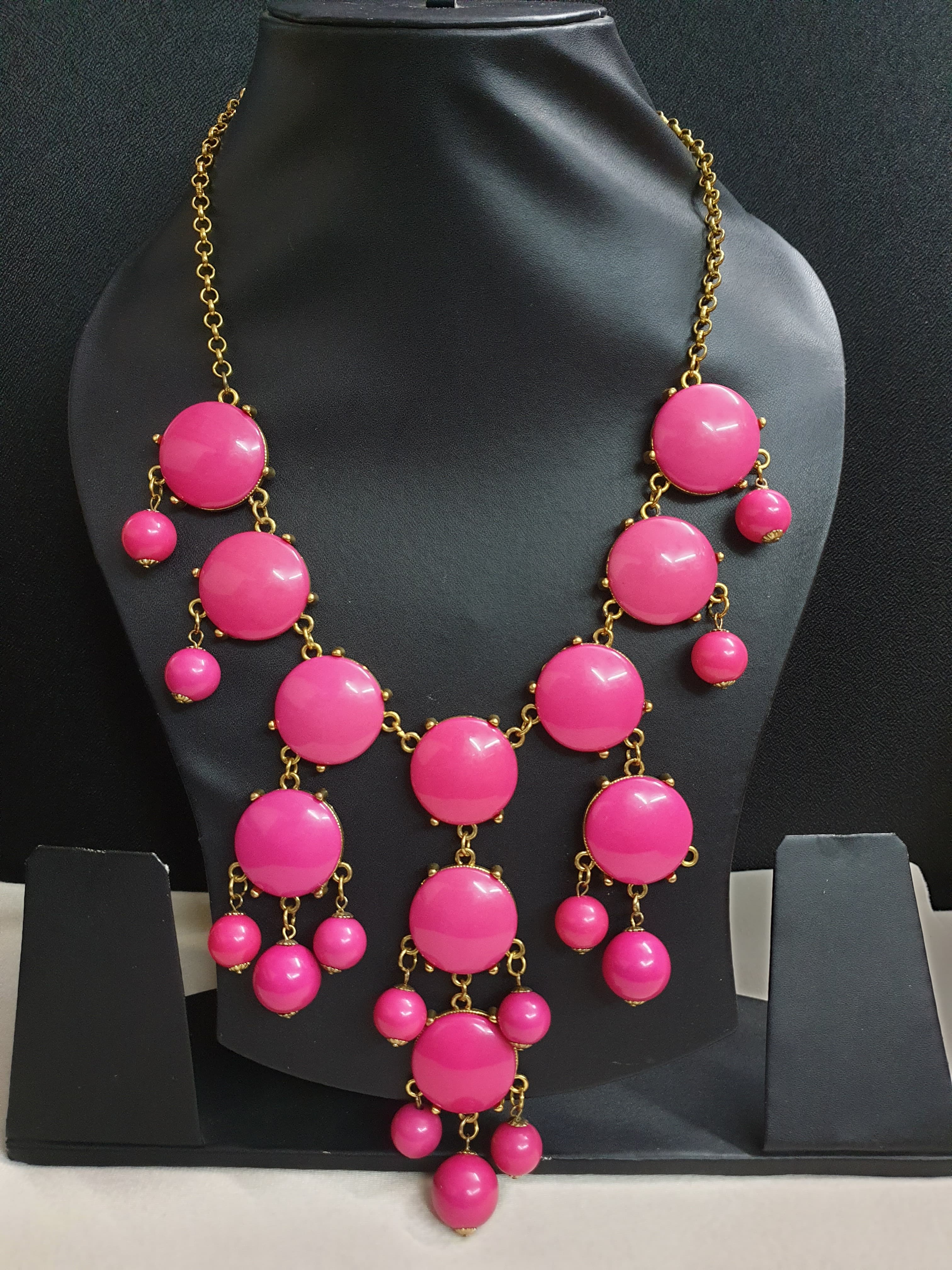 Designer Pink Fancy Beads Necklace