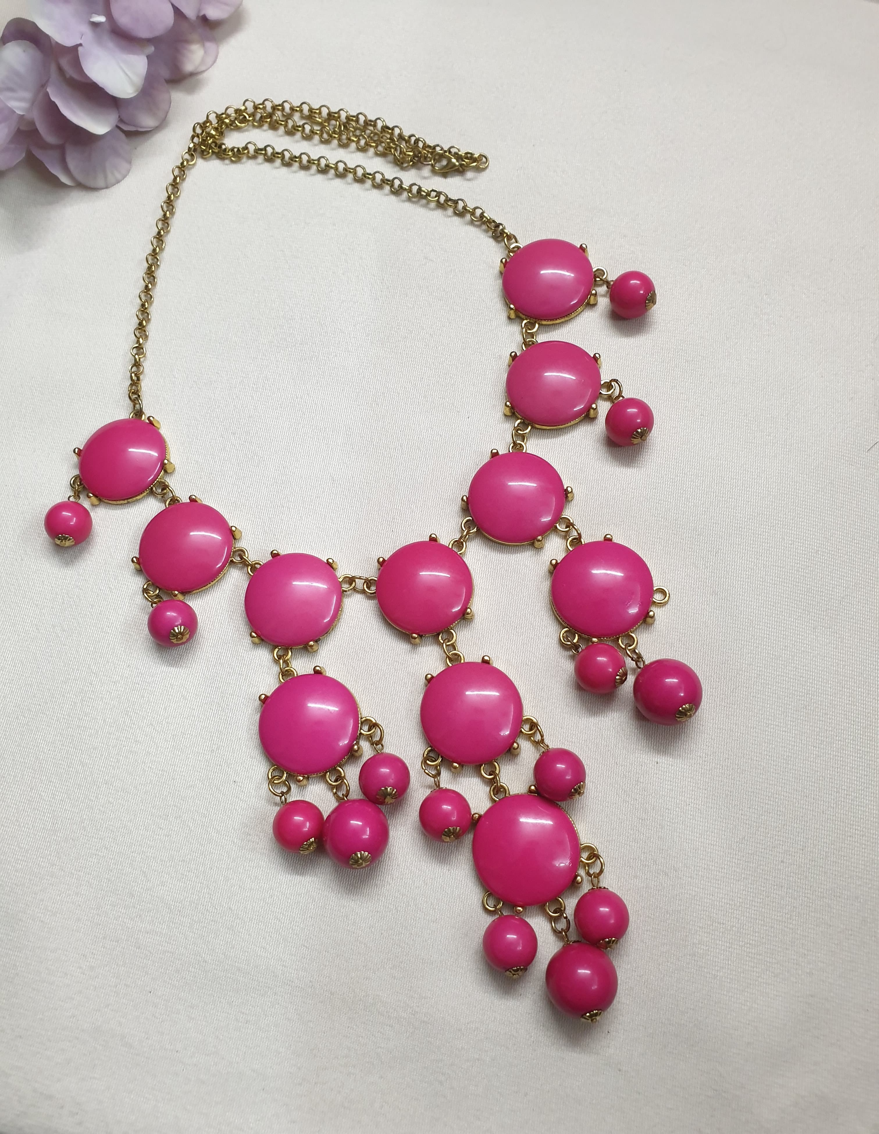 Designer Pink Fancy Beads Necklace