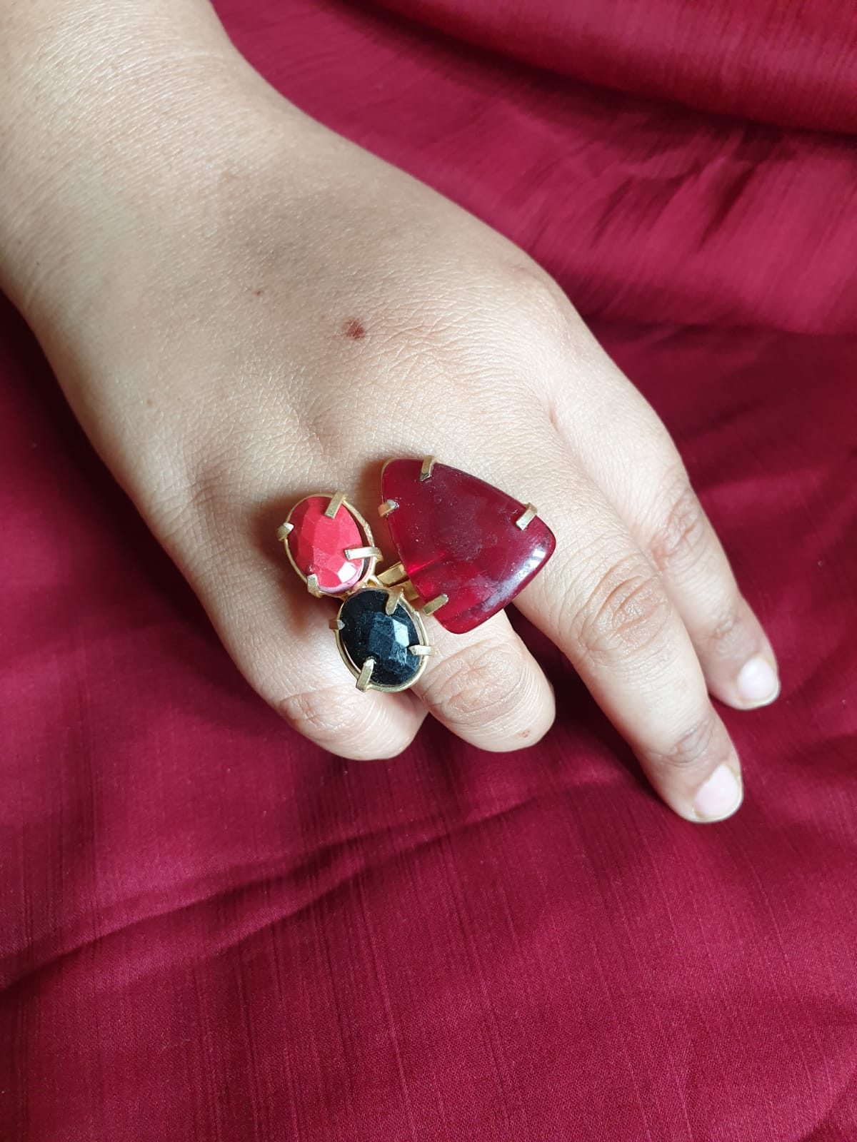 Multi Stone Adjustable Ring