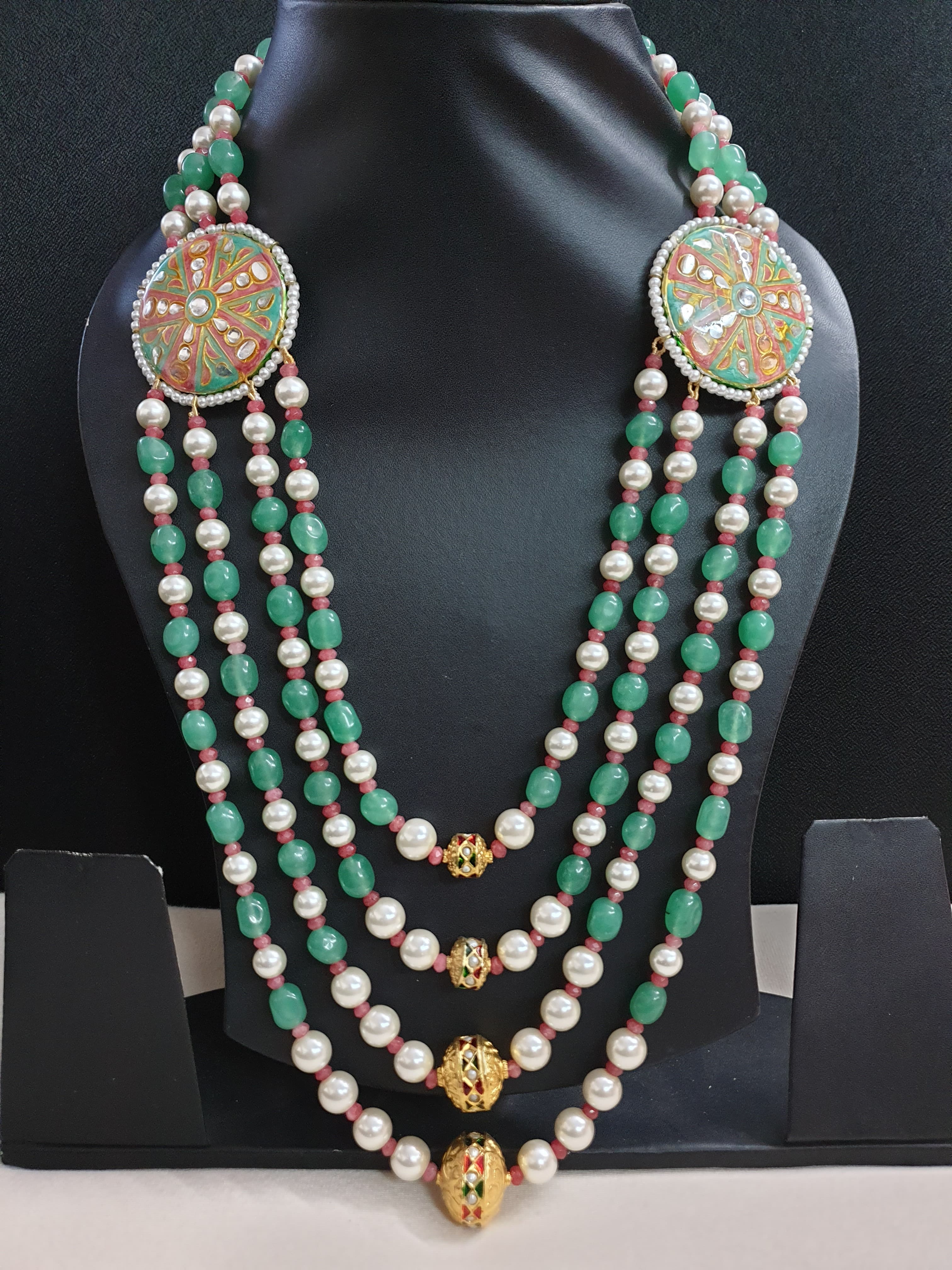 Kundan Meenakari Jadau Beaded Necklace