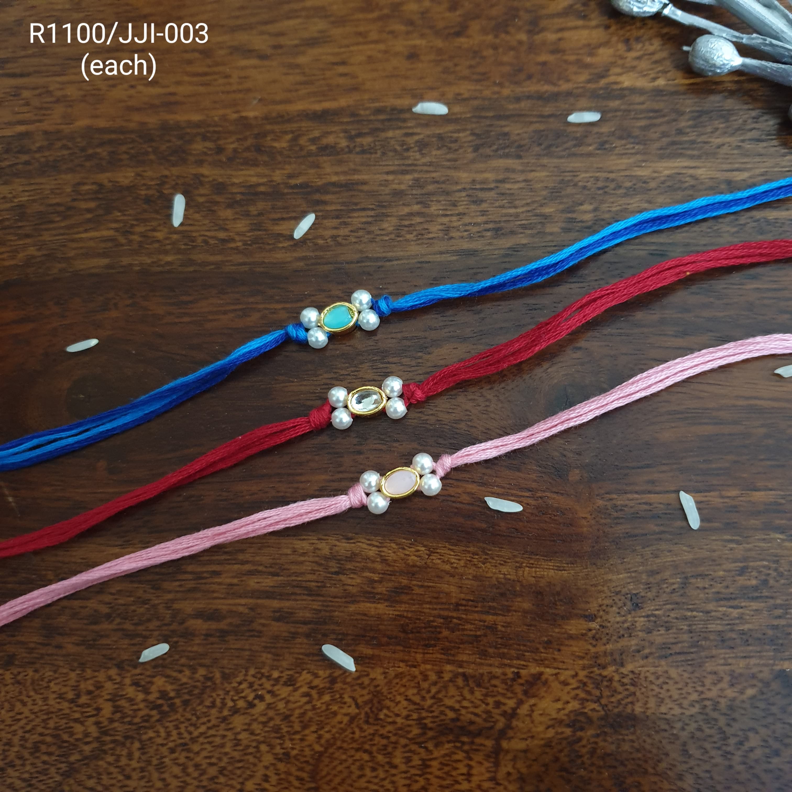 Indian Kundan Rakhi (Pack Of Three)