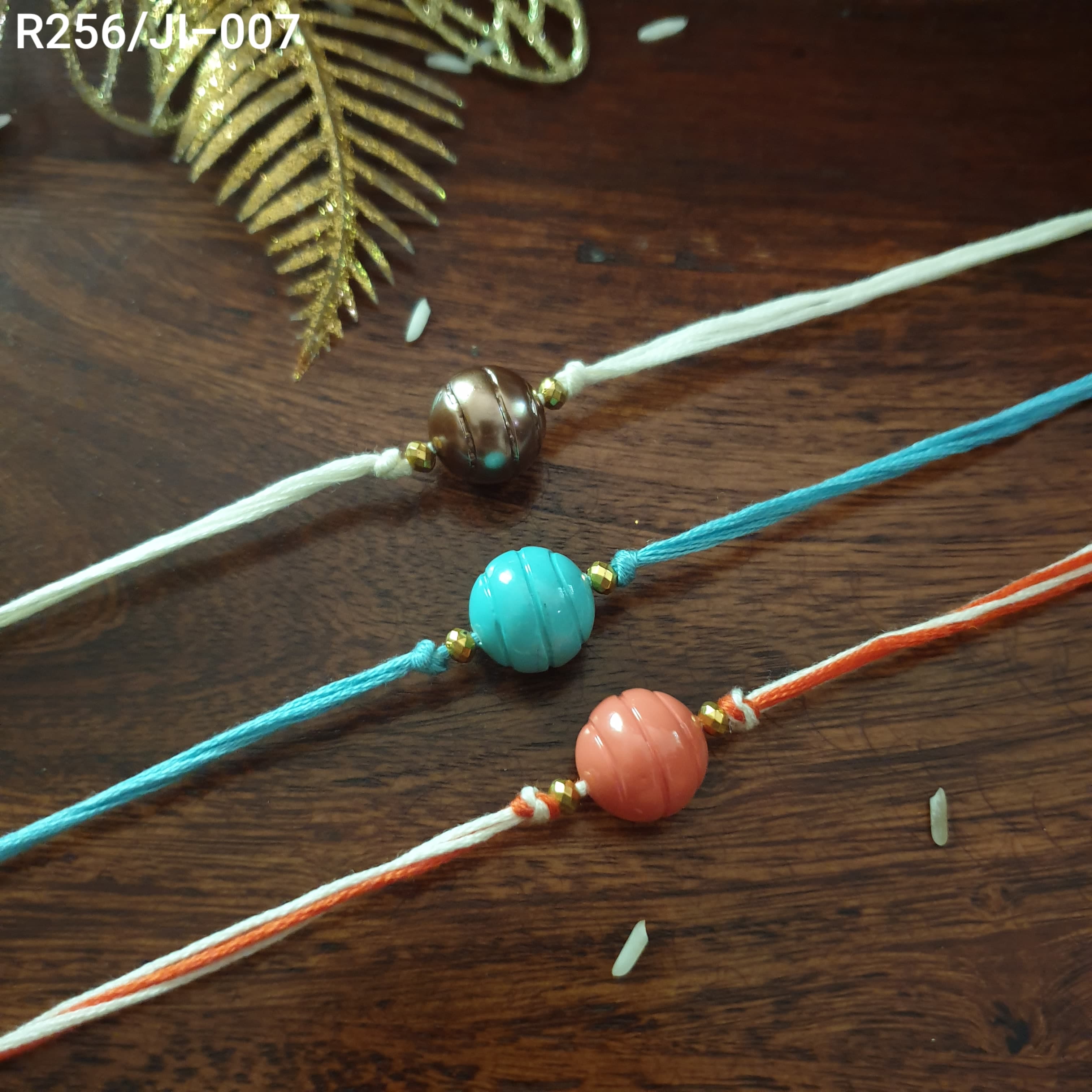 Colorful Beaded Rakhi (Pack Of Three)