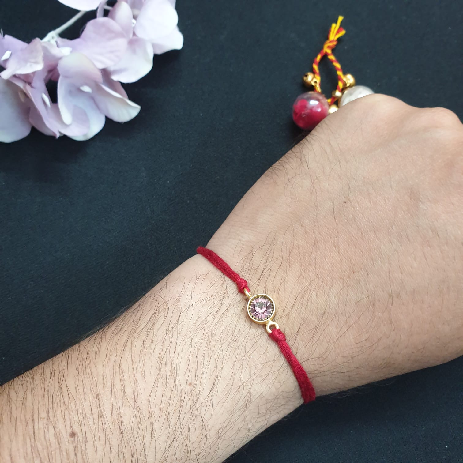 Purple Stone Rakhi (Pack of One)