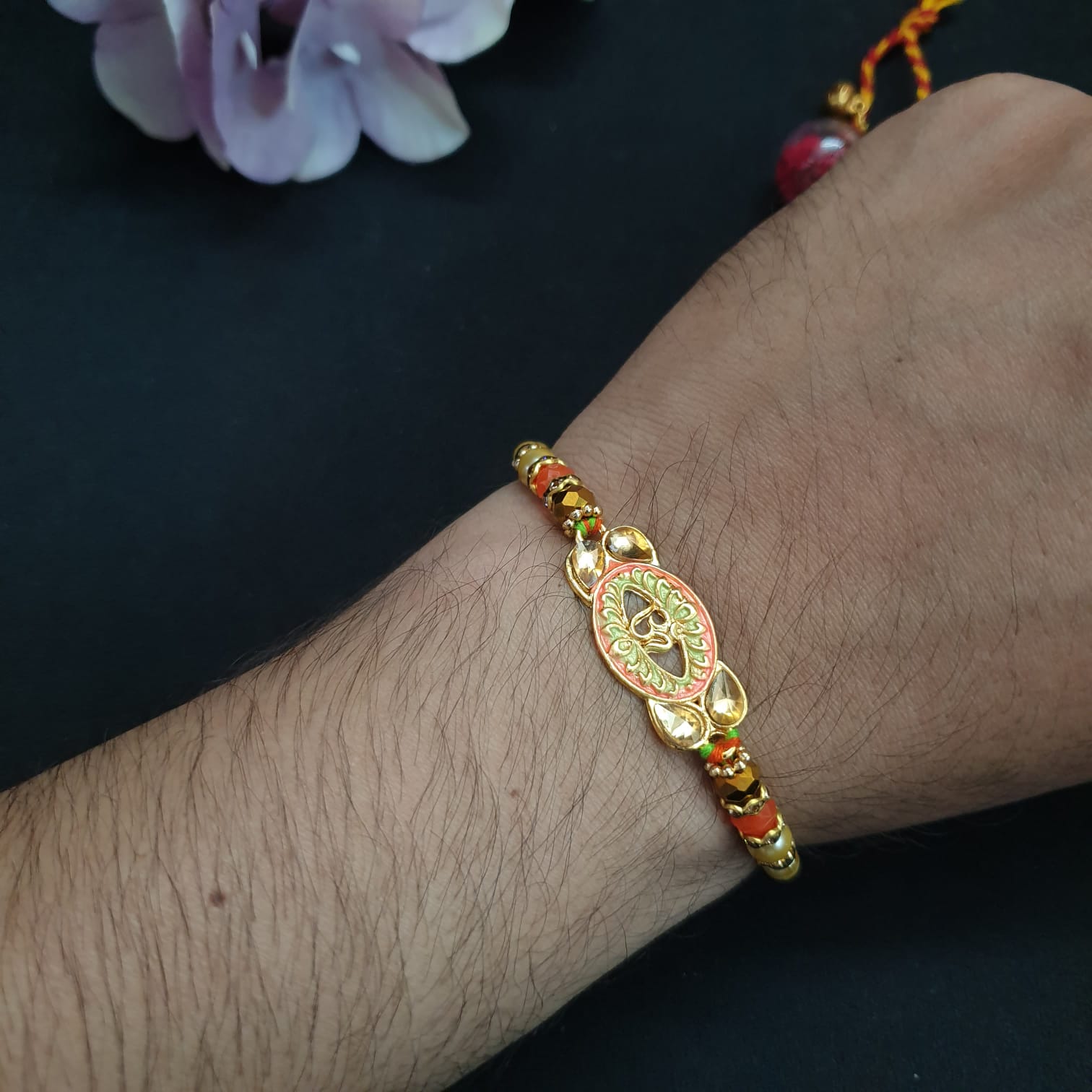 Om Meenakari Rakhi (Pack of One)