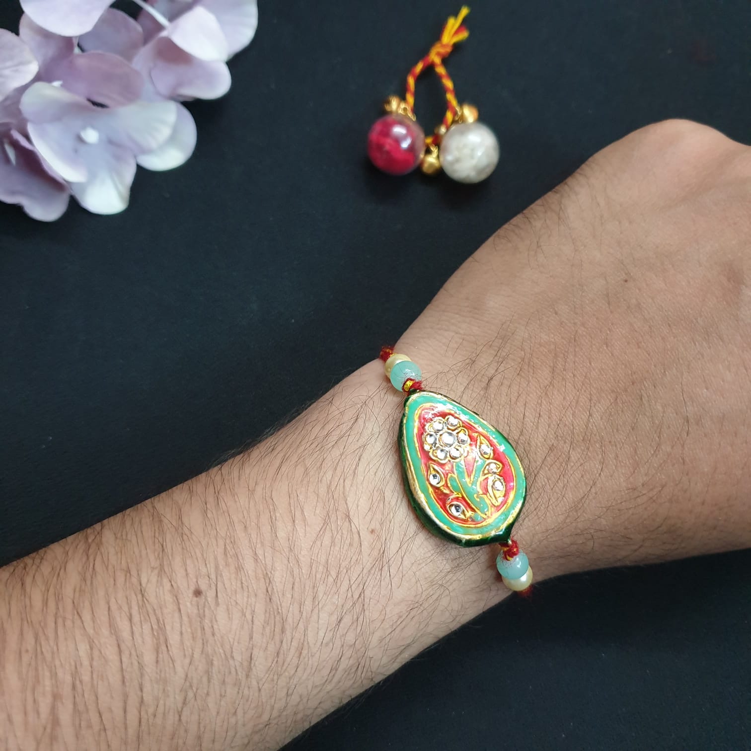 Multi Meenakari Rakhi (Pack of One)