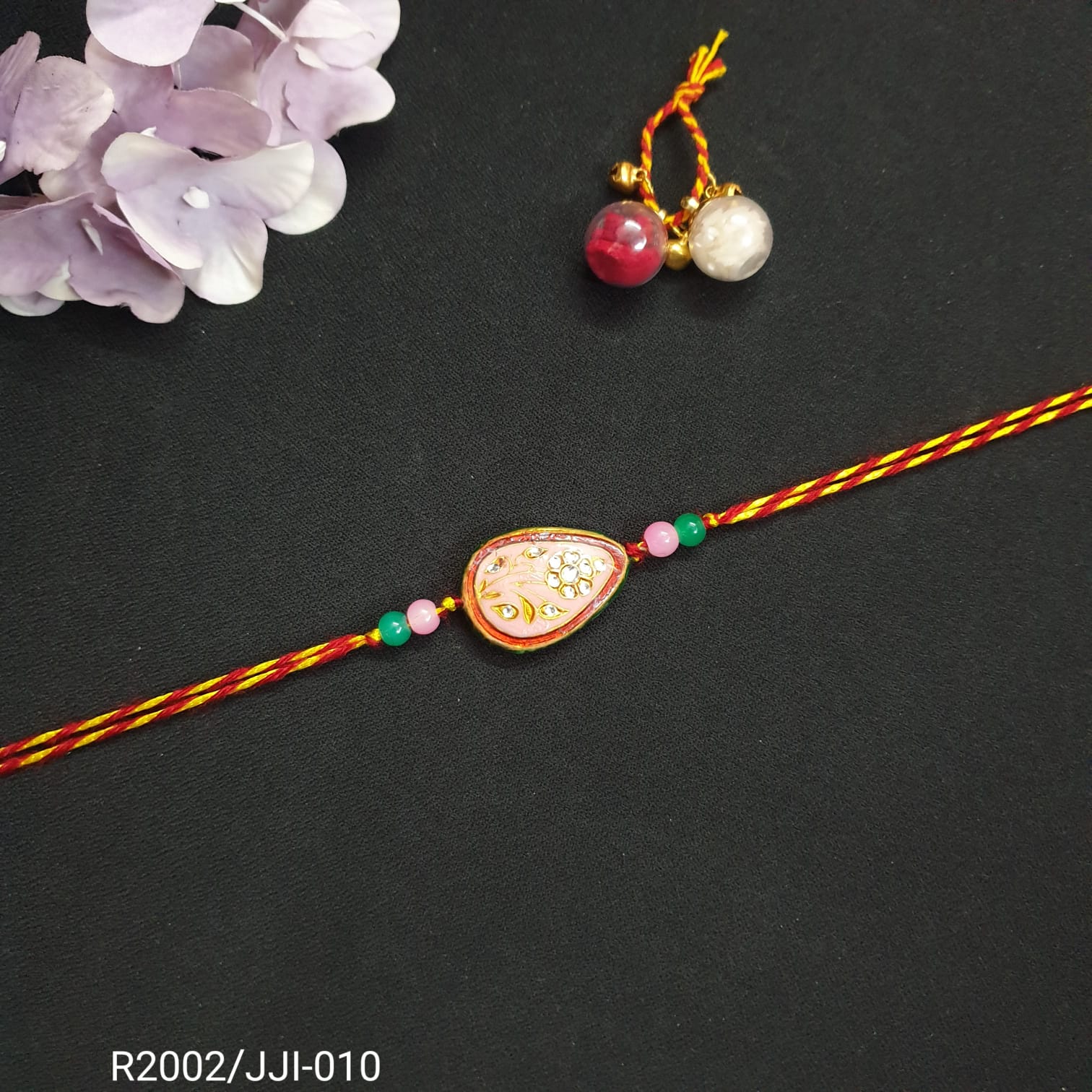 Pink Meenakari Rakhi (Pack of One)