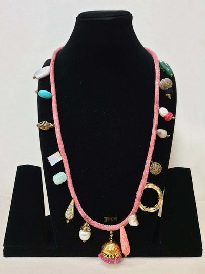 Unique Uneven Stone Thread Necklace