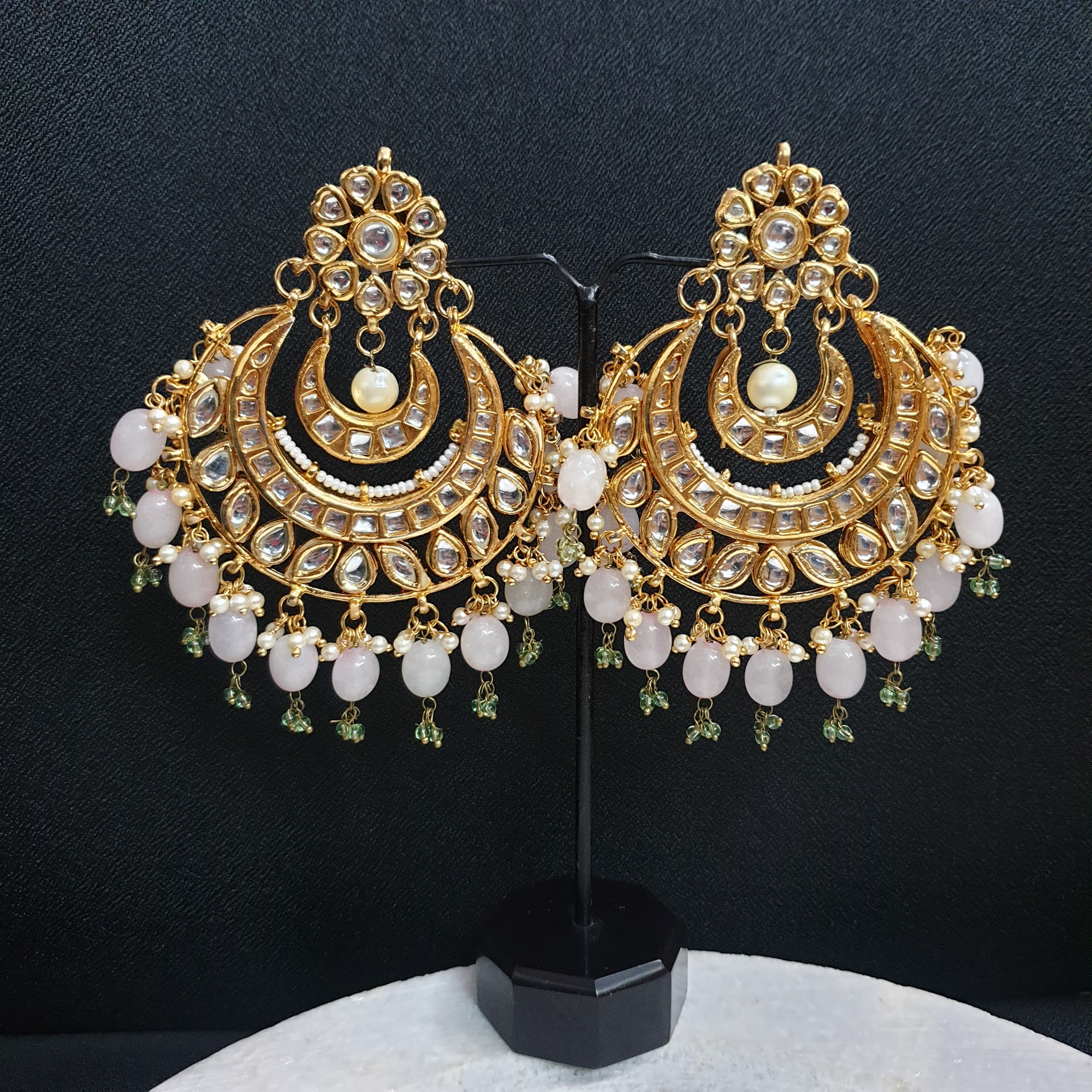 Jaipri | Kundan Chandbali Earrings