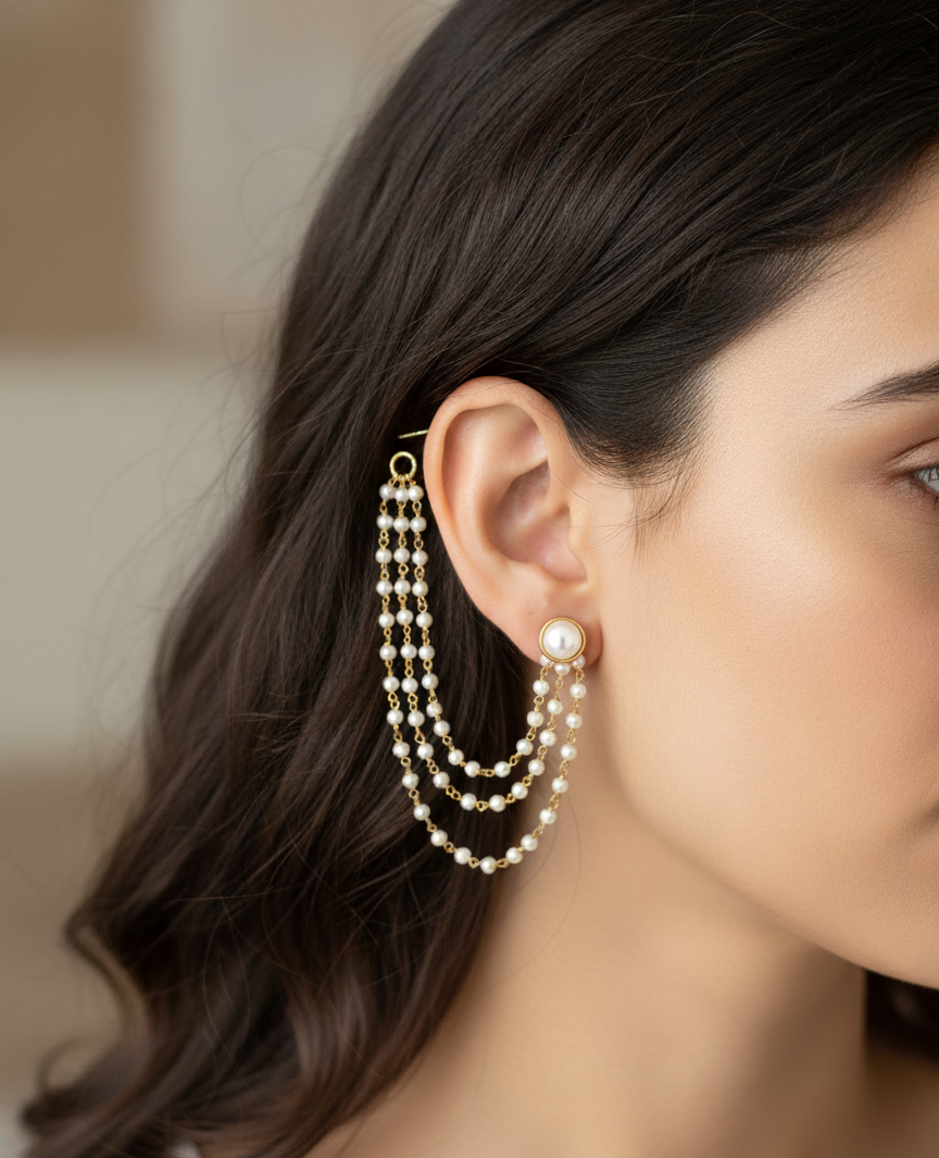 Elegant Premium Pearl Ear Chains