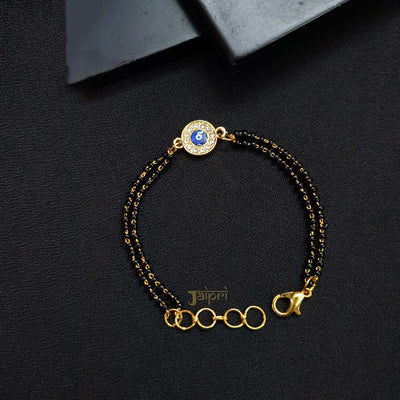 Double Layer Evil Eye Stone Bracelet