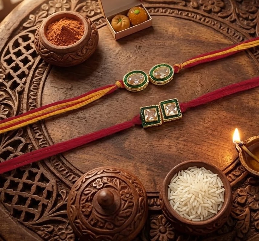 Kundan Rakhi For Rakshabandhan (Pack Of Two)