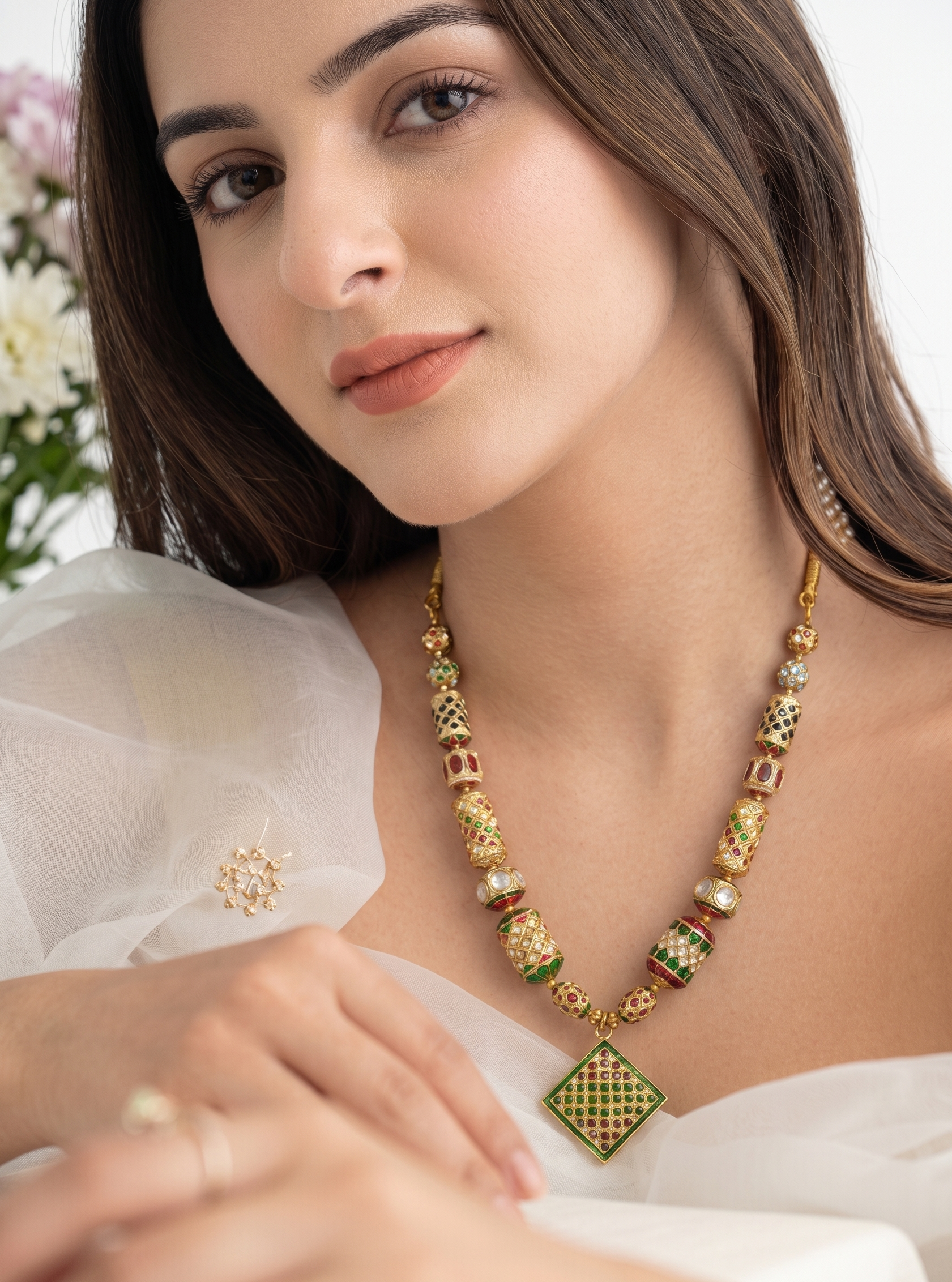 Designer Meenakari Gold Necklace
