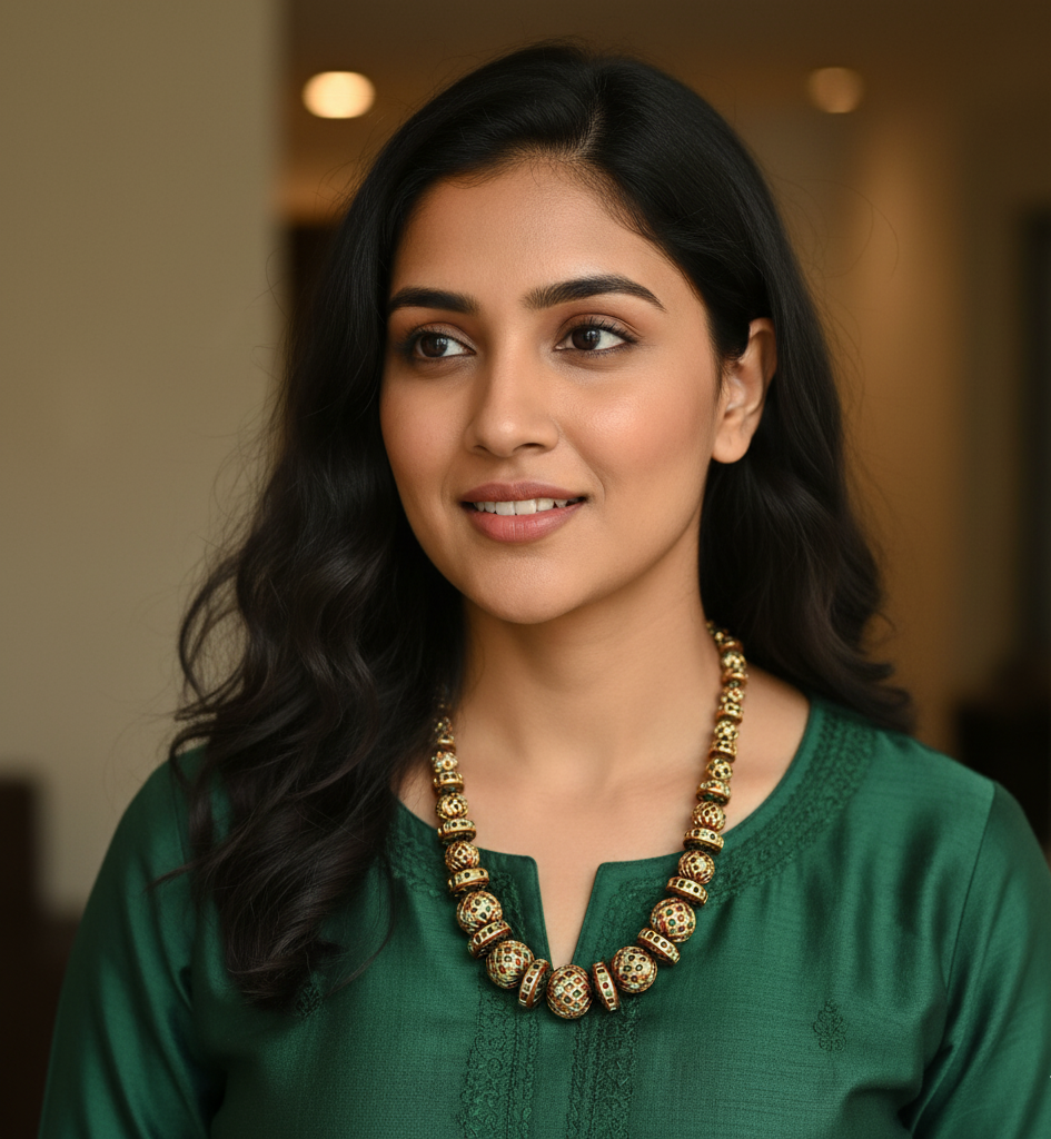 Meenakari Traditional Gold Long Necklace