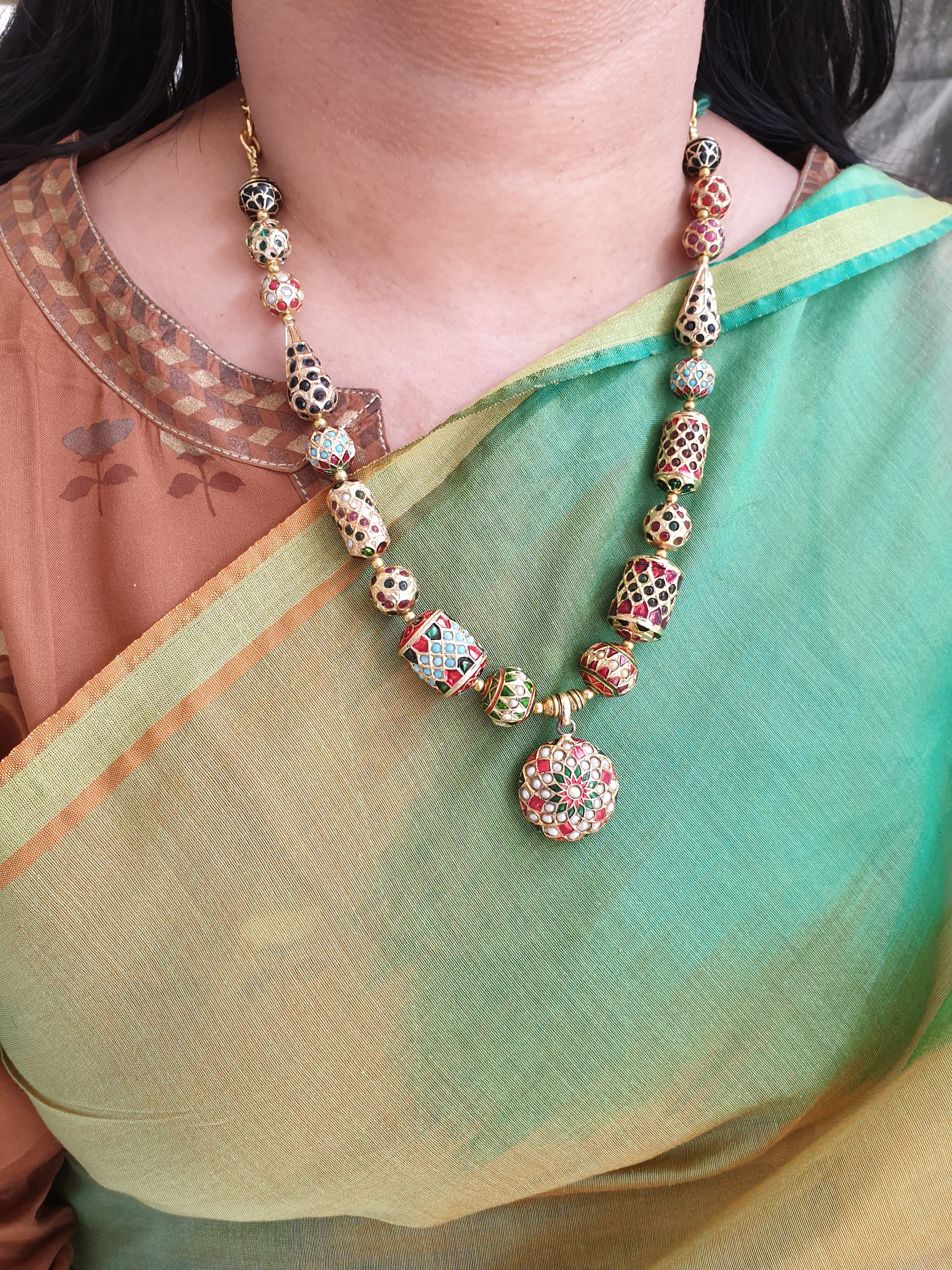 Multicolor Meenakari Floral Necklace