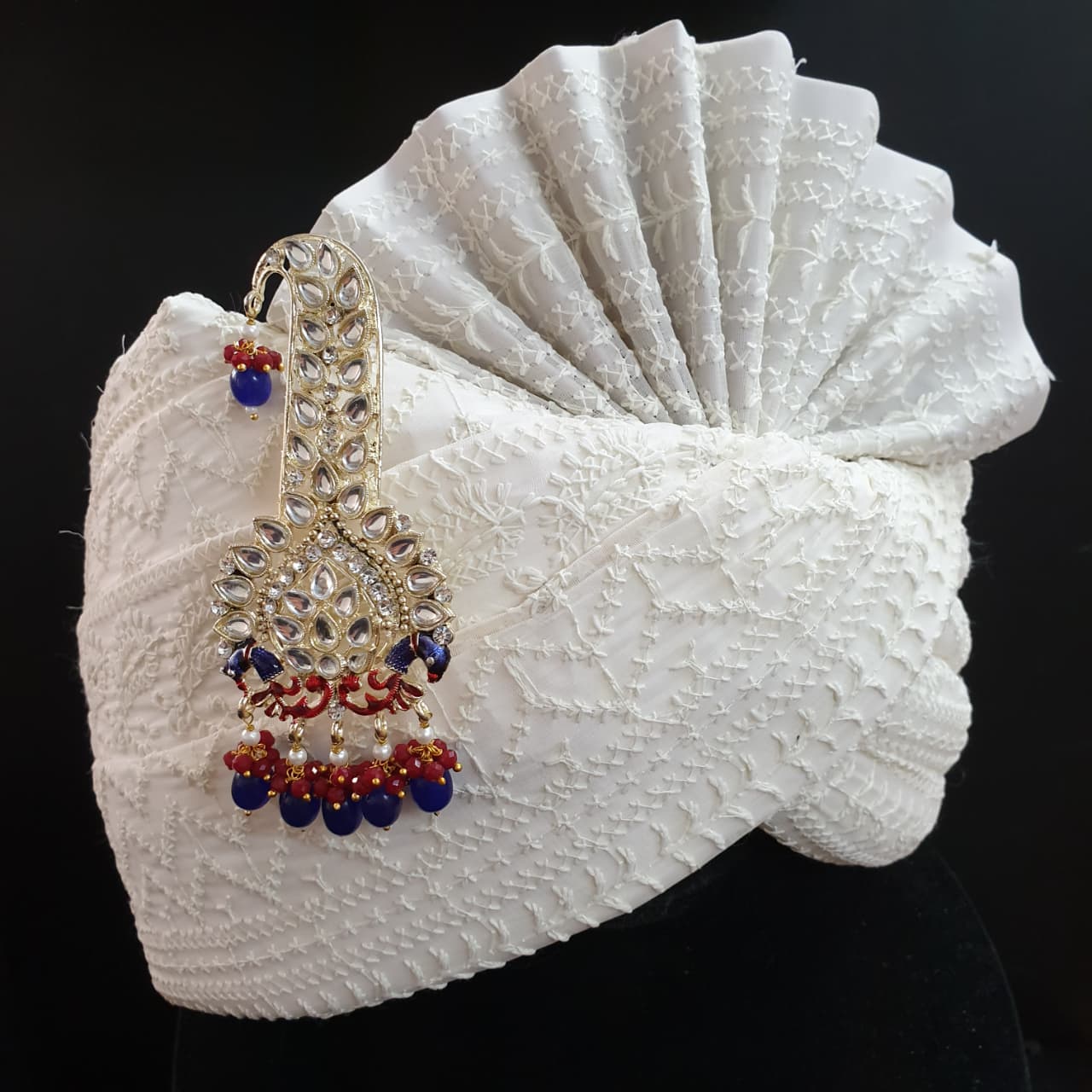 Blue Kundan Peacock Kilangi For Wedding