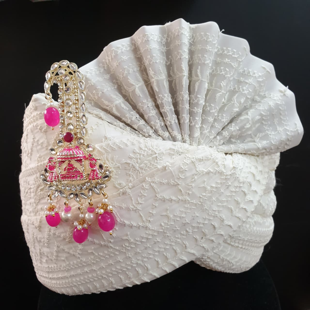 Pink Kundan Baraat Kilangi For Wedding