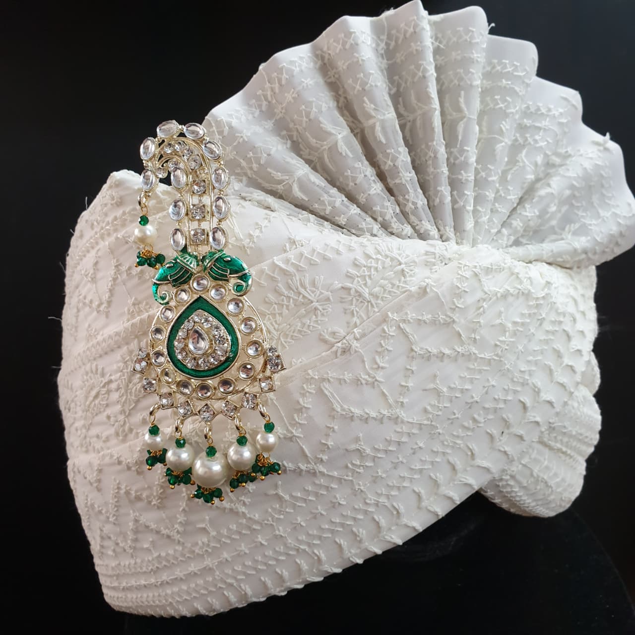 Green Elephant Kundan Kilangi For Wedding