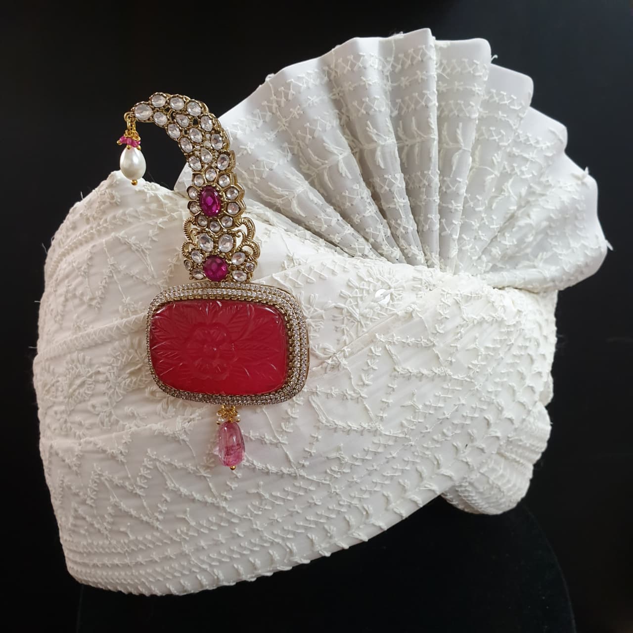 Ruby Red Color Premium Kundan Kilangi