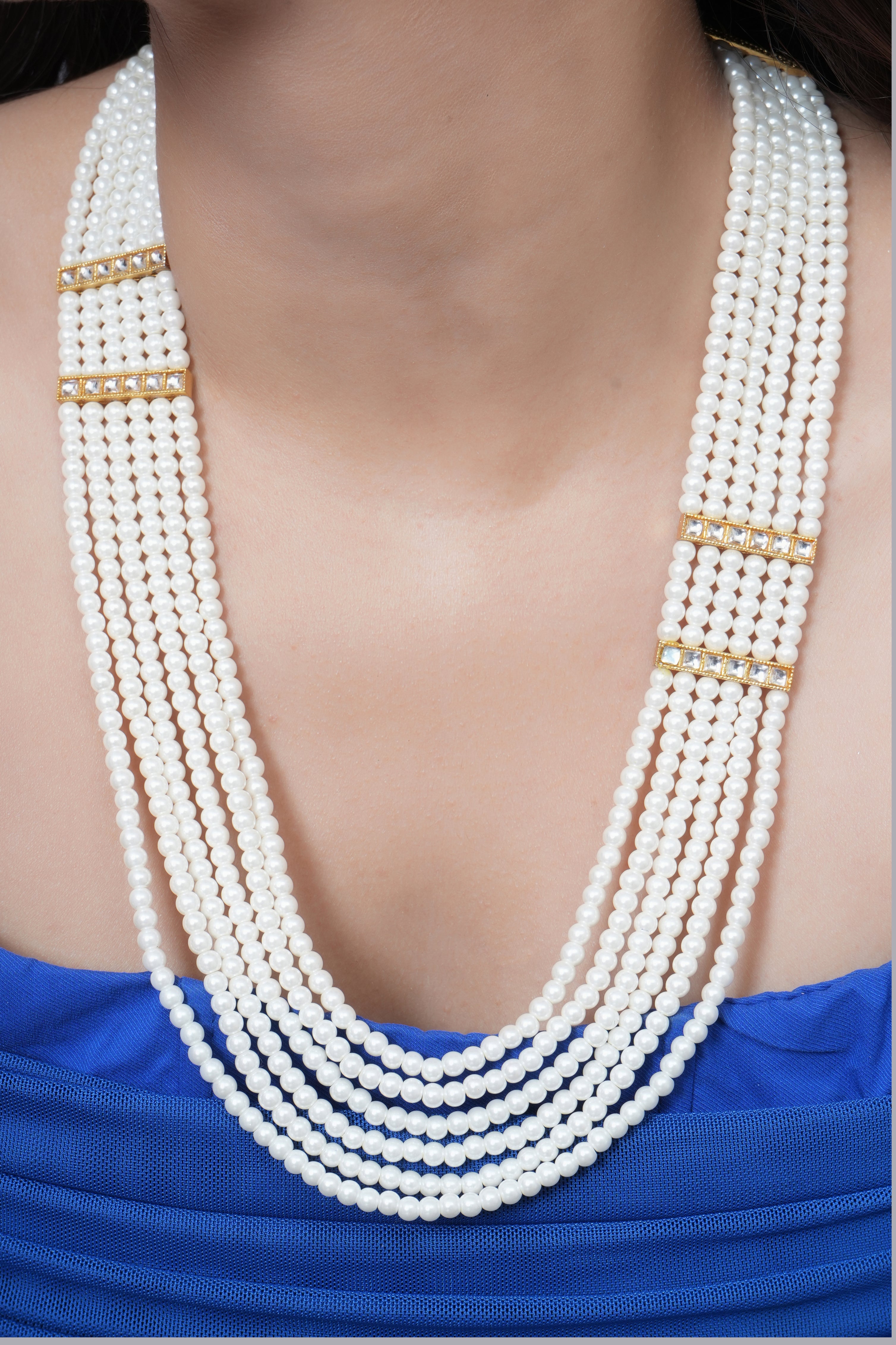 Six Layered Premium Pearl Kundan Necklace