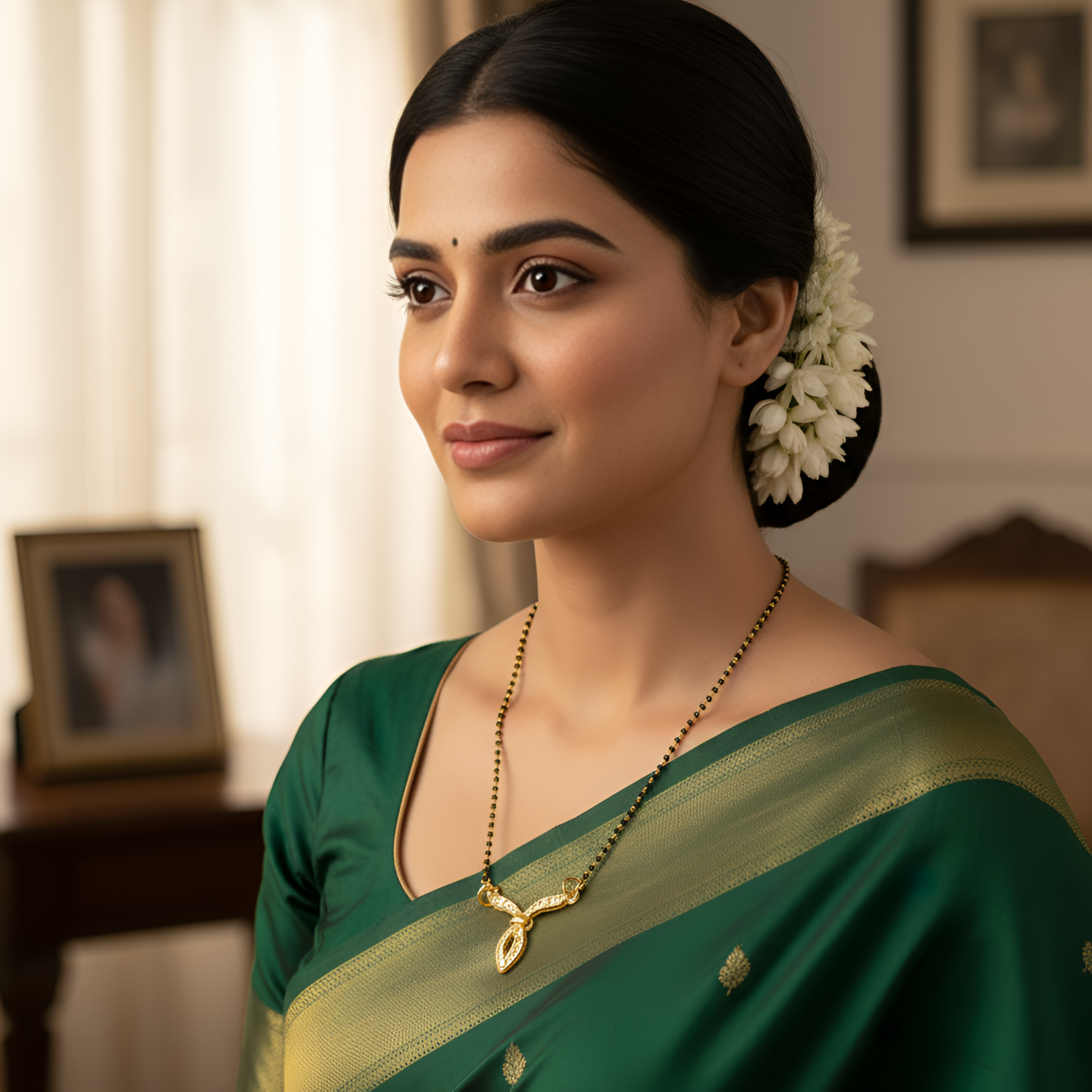 Beautiful Design AD Stone Gold Mangalsutra