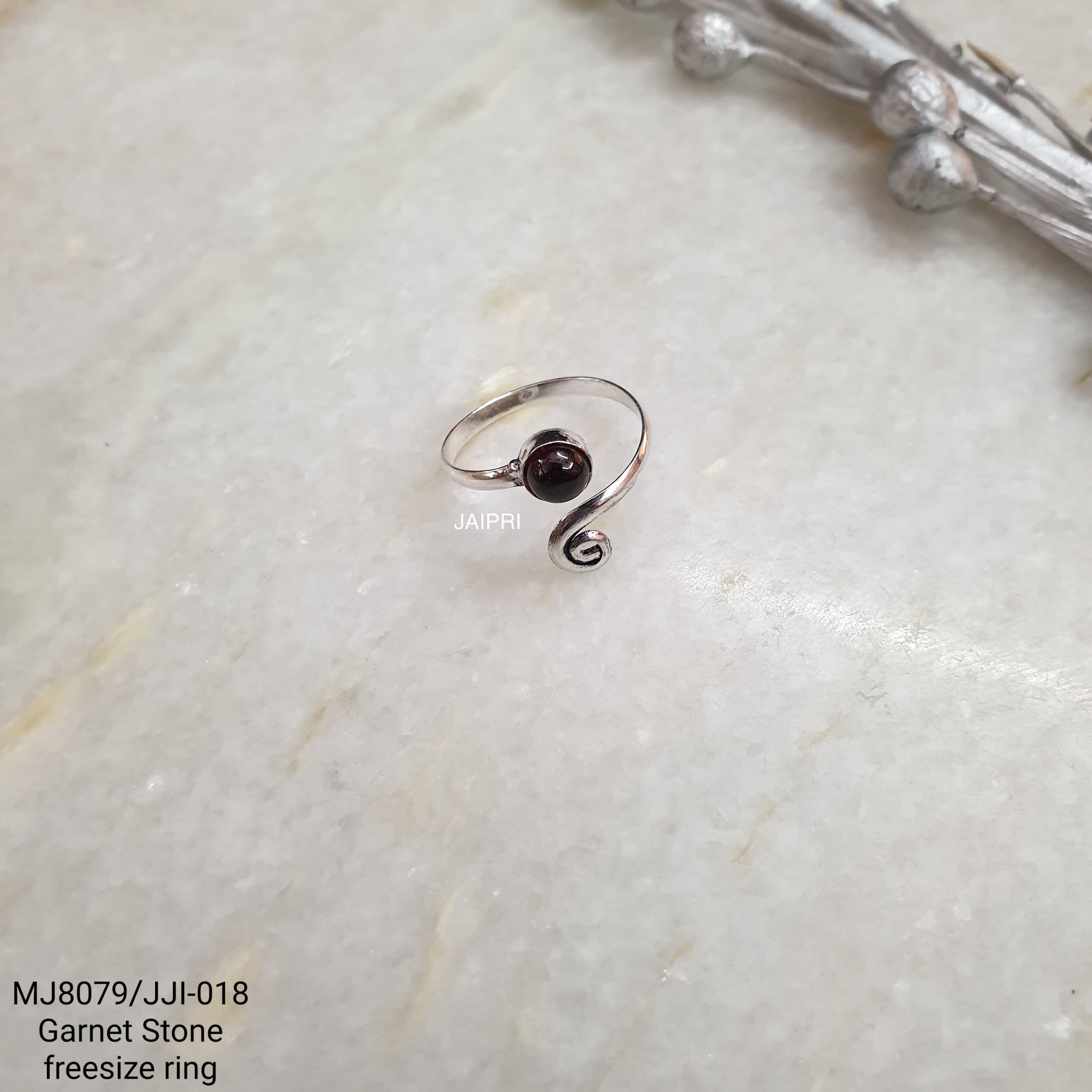 Garnet Stone Designer Adjustable Ring