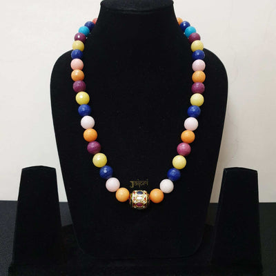 Multicolor Beads Stone Meenakari Necklace