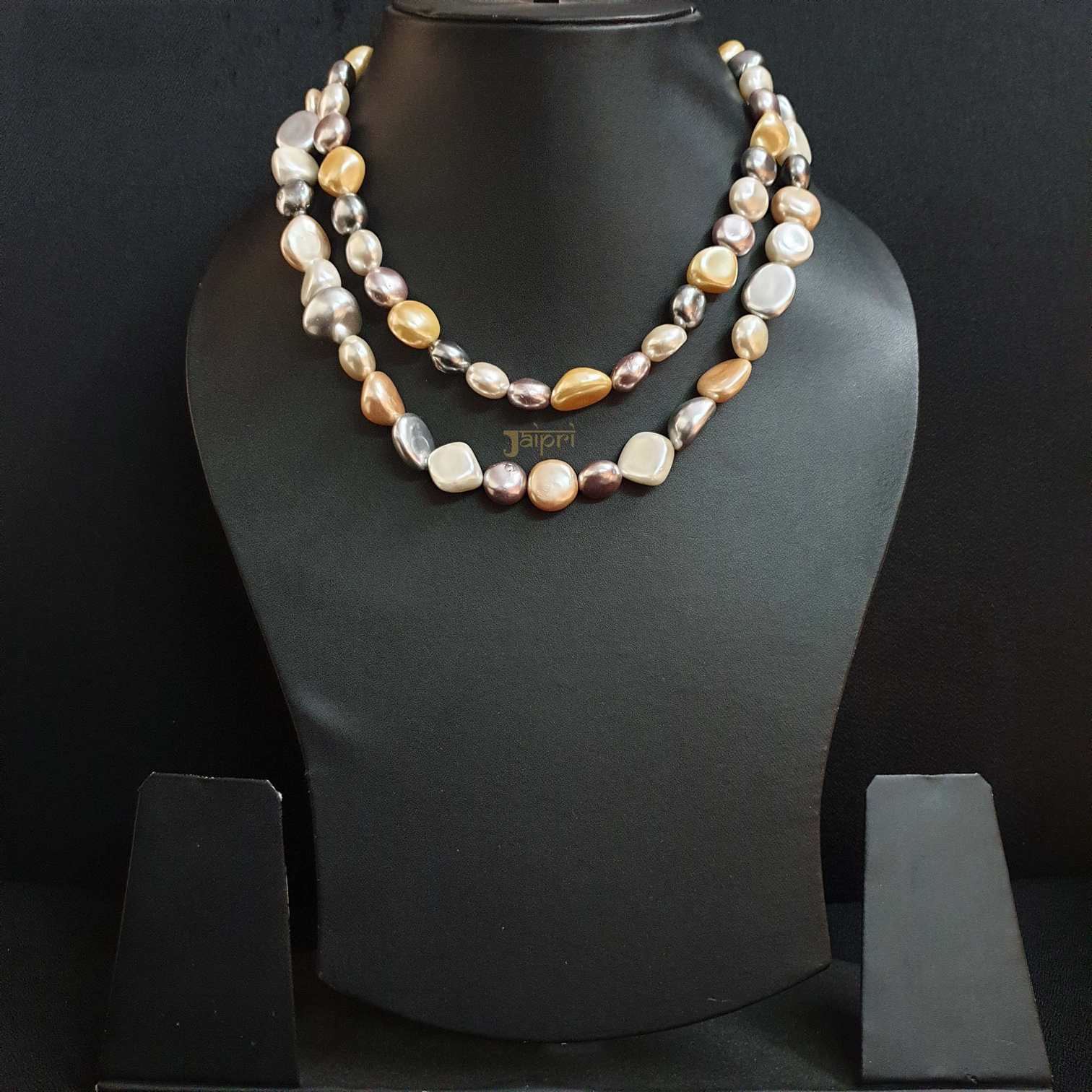 Pearls & Natural Uneven Stone Necklace