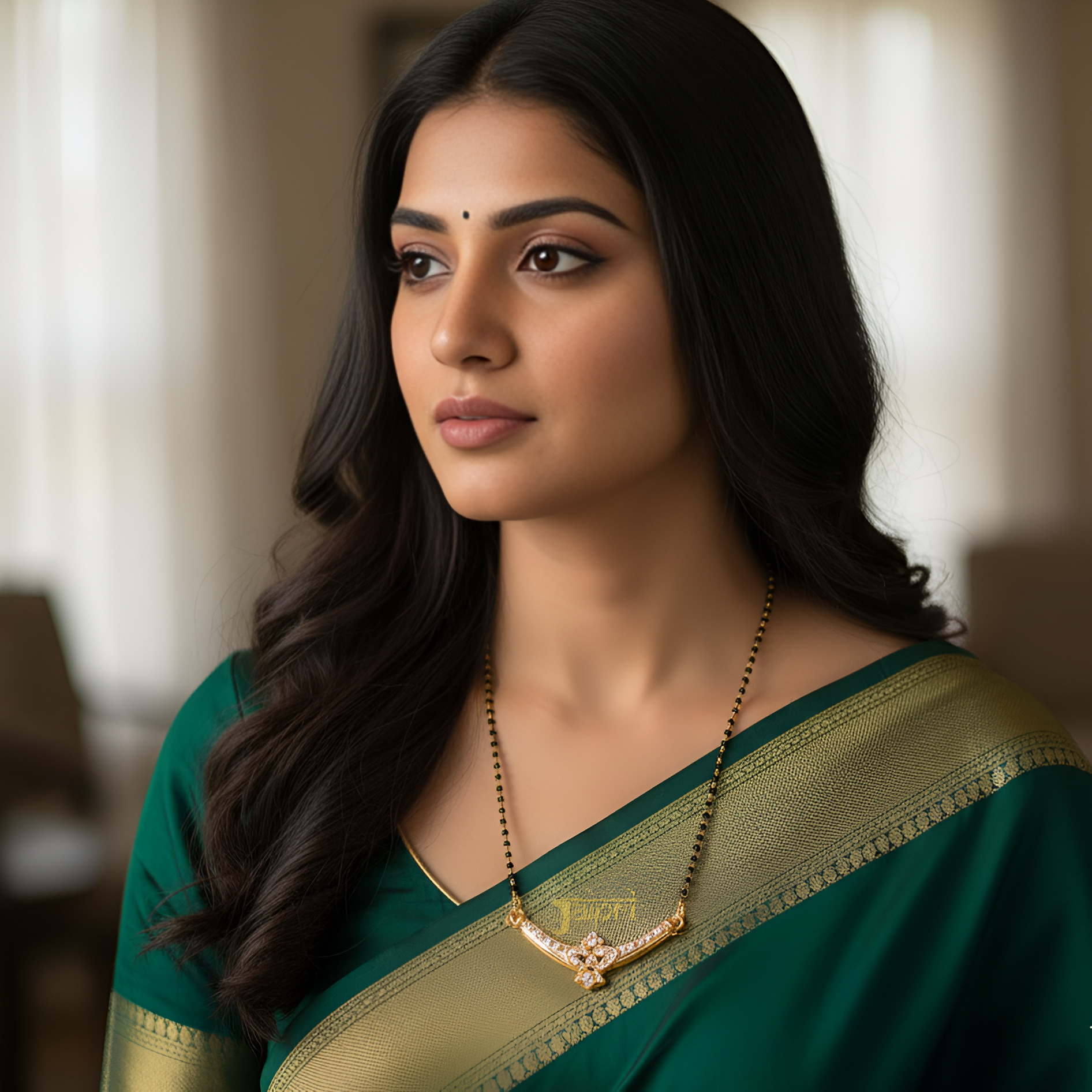 Designer AD Stone Gold Plated Mangalsutra