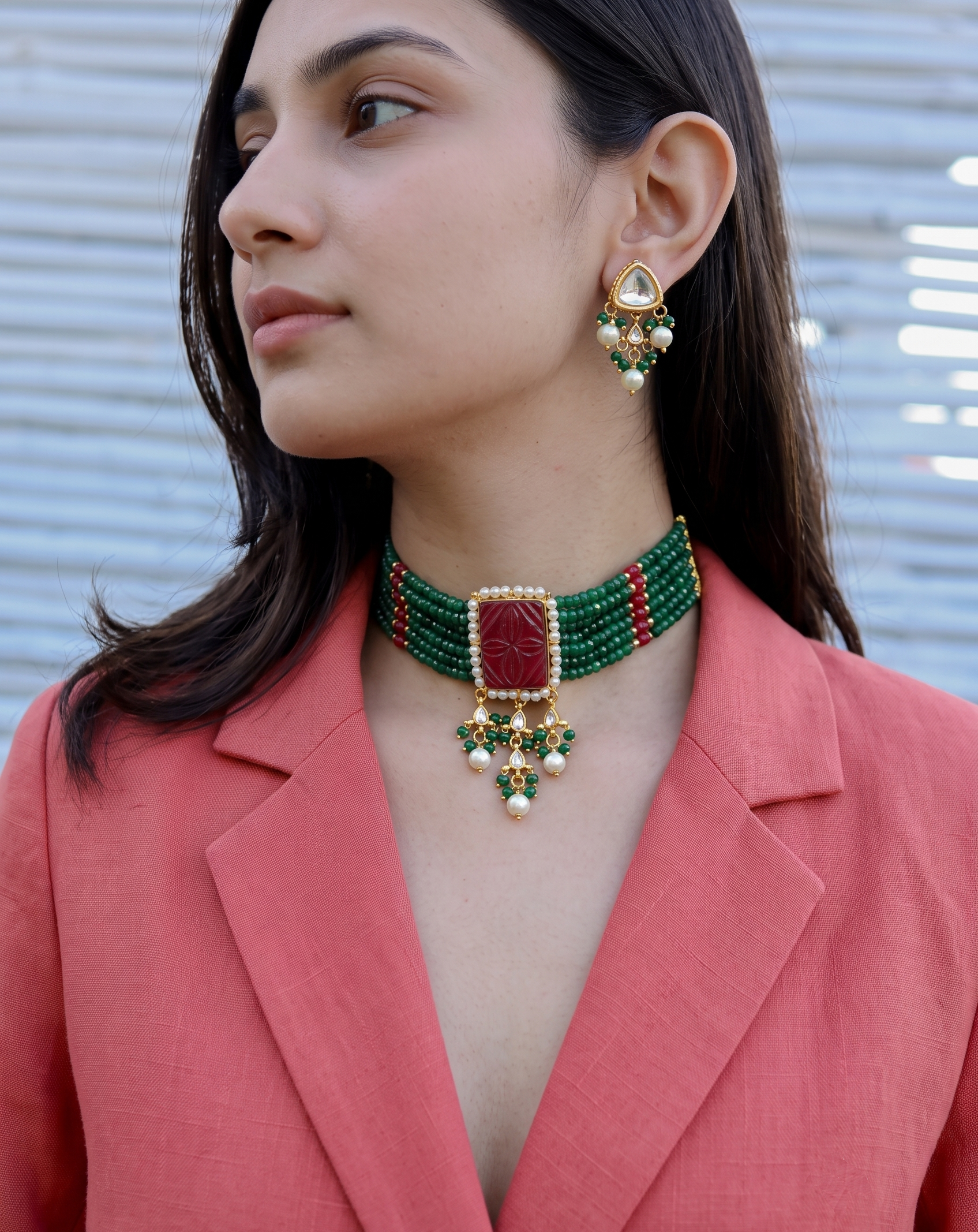 Shaina Stone Choker Necklace