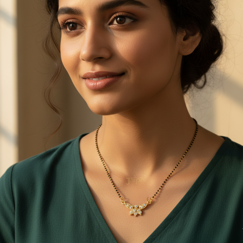 AD Stone Gold Tone Adorable Mangalsutra