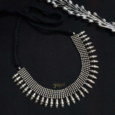 Oxidized Statement Choker Necklace