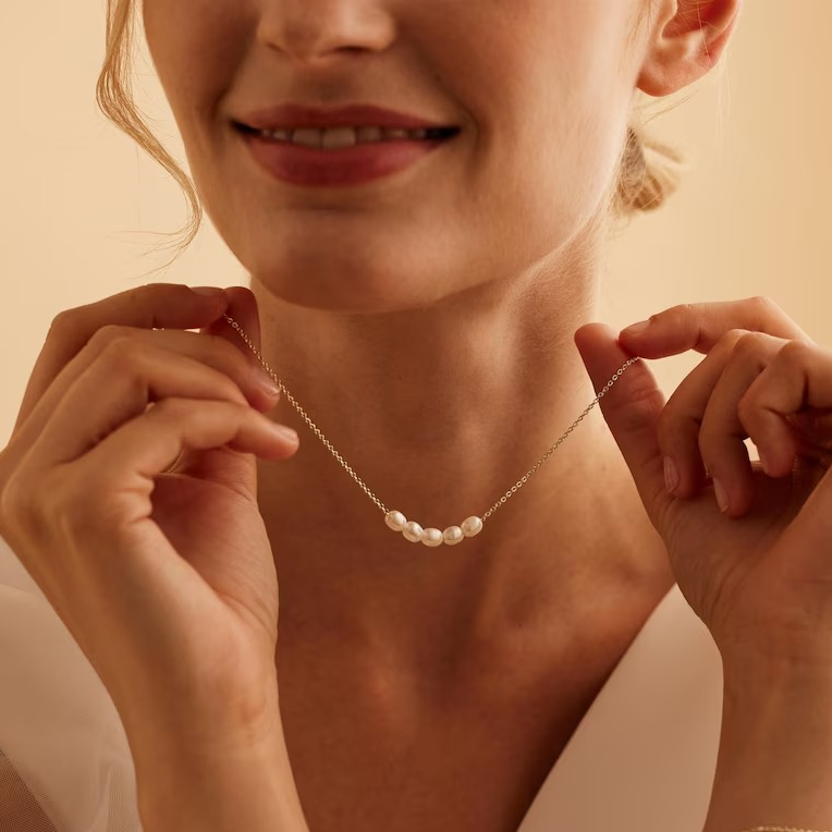 Multiple Pearls Dainty Everyday 925 Silver Necklace