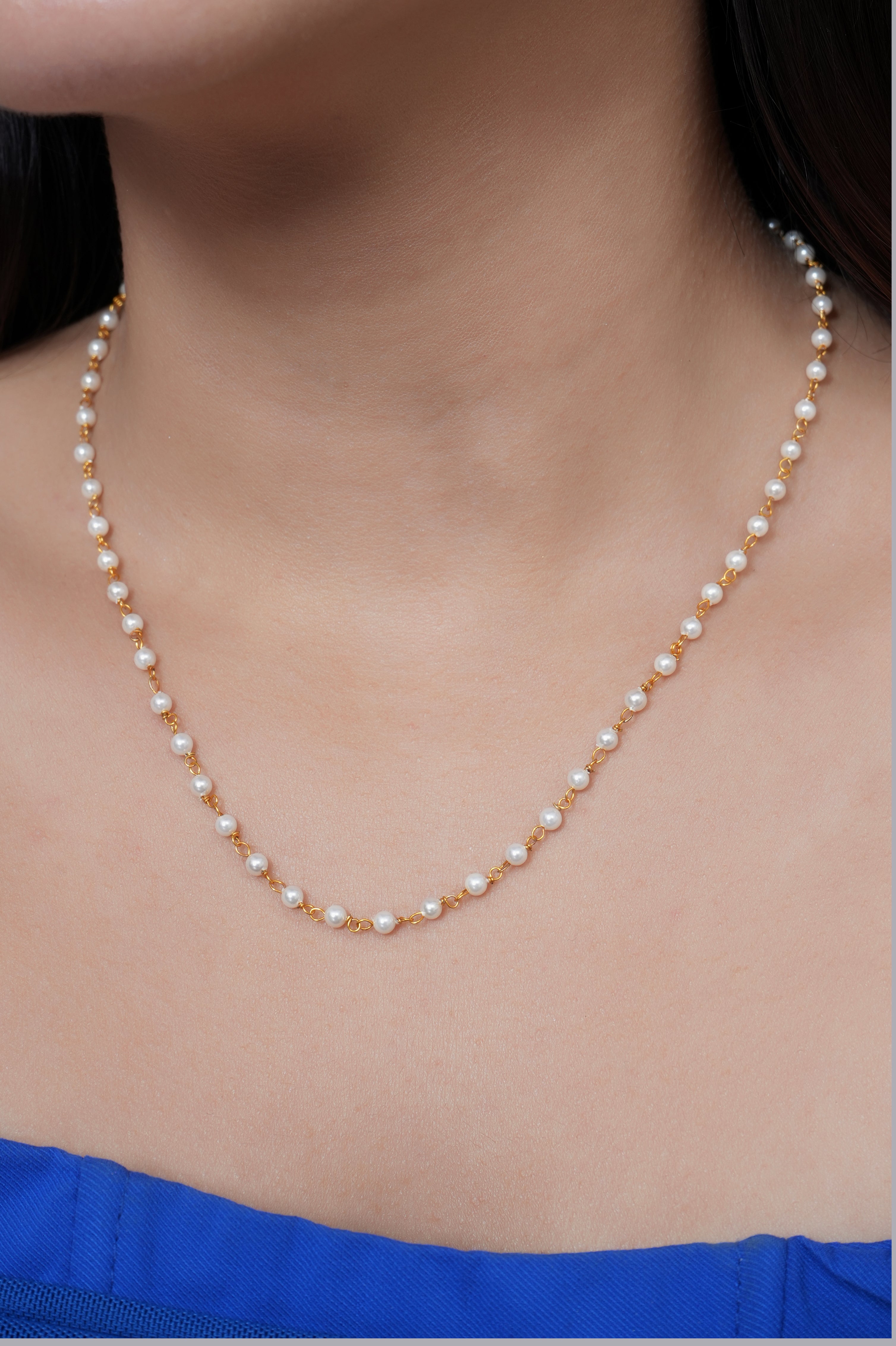 Pearl Beads Chain Necklace Set