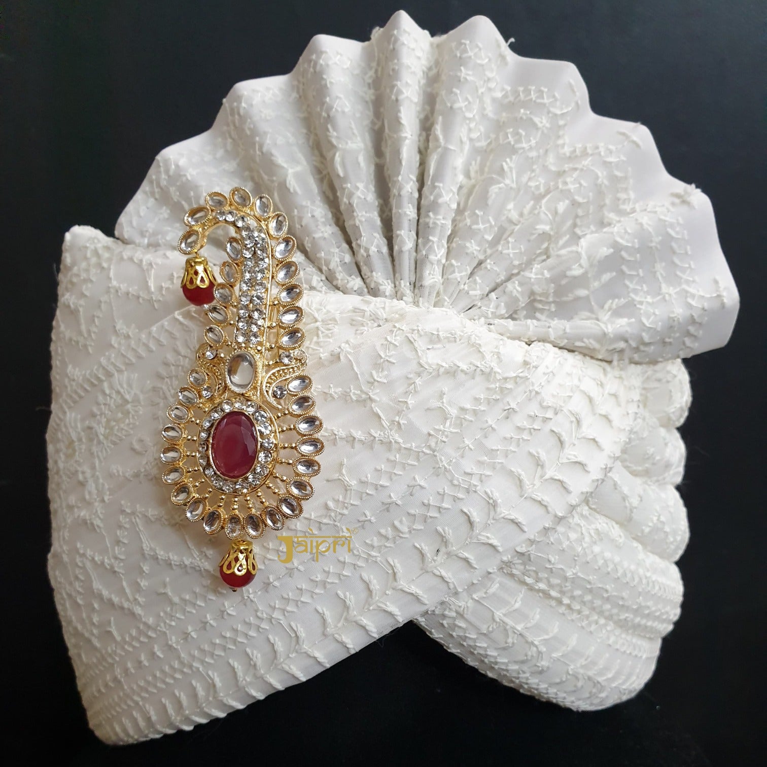 Traditional Ruby Stone Studded Kalangi For Groom