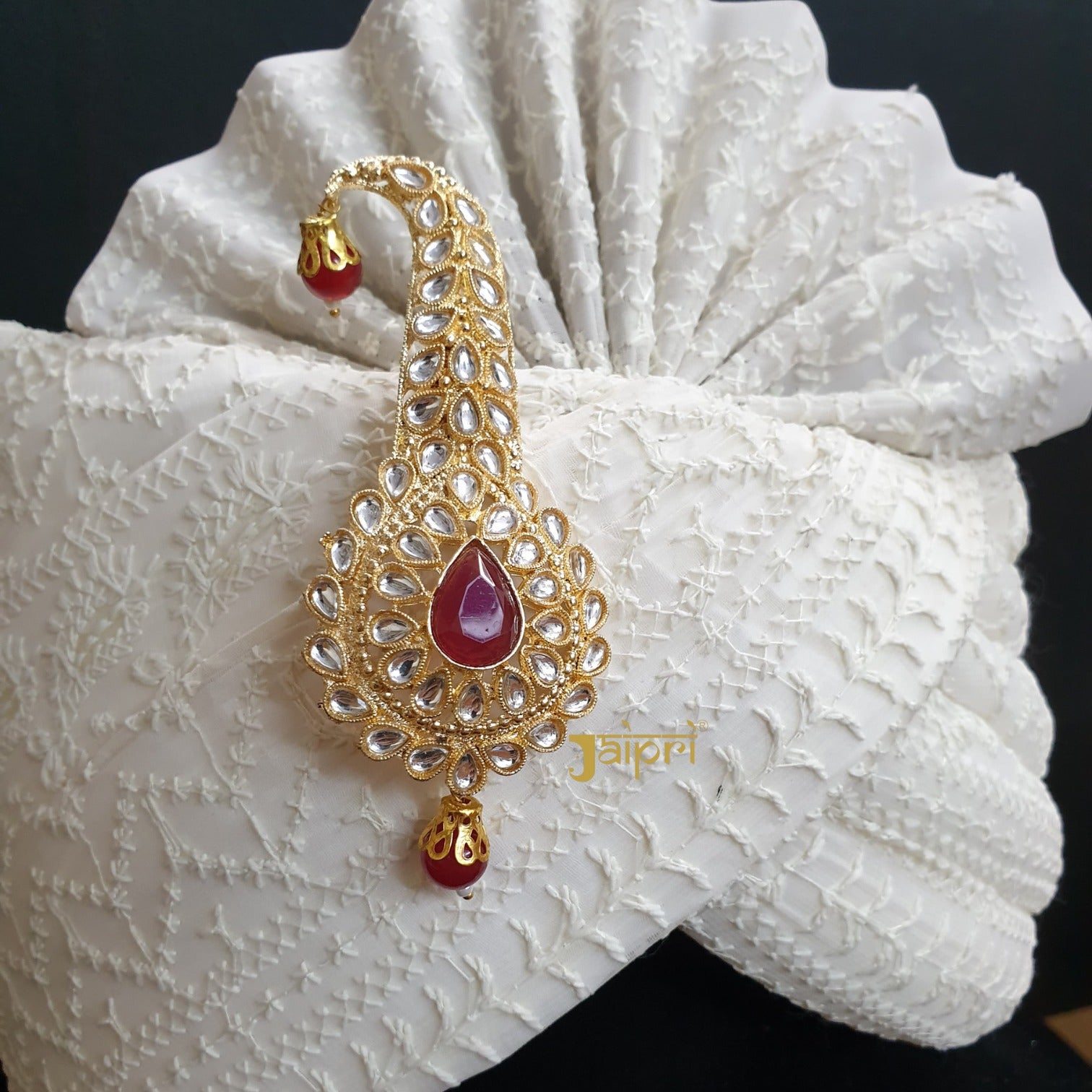 Gold Finish Jadau Kundan Studded Kalangi