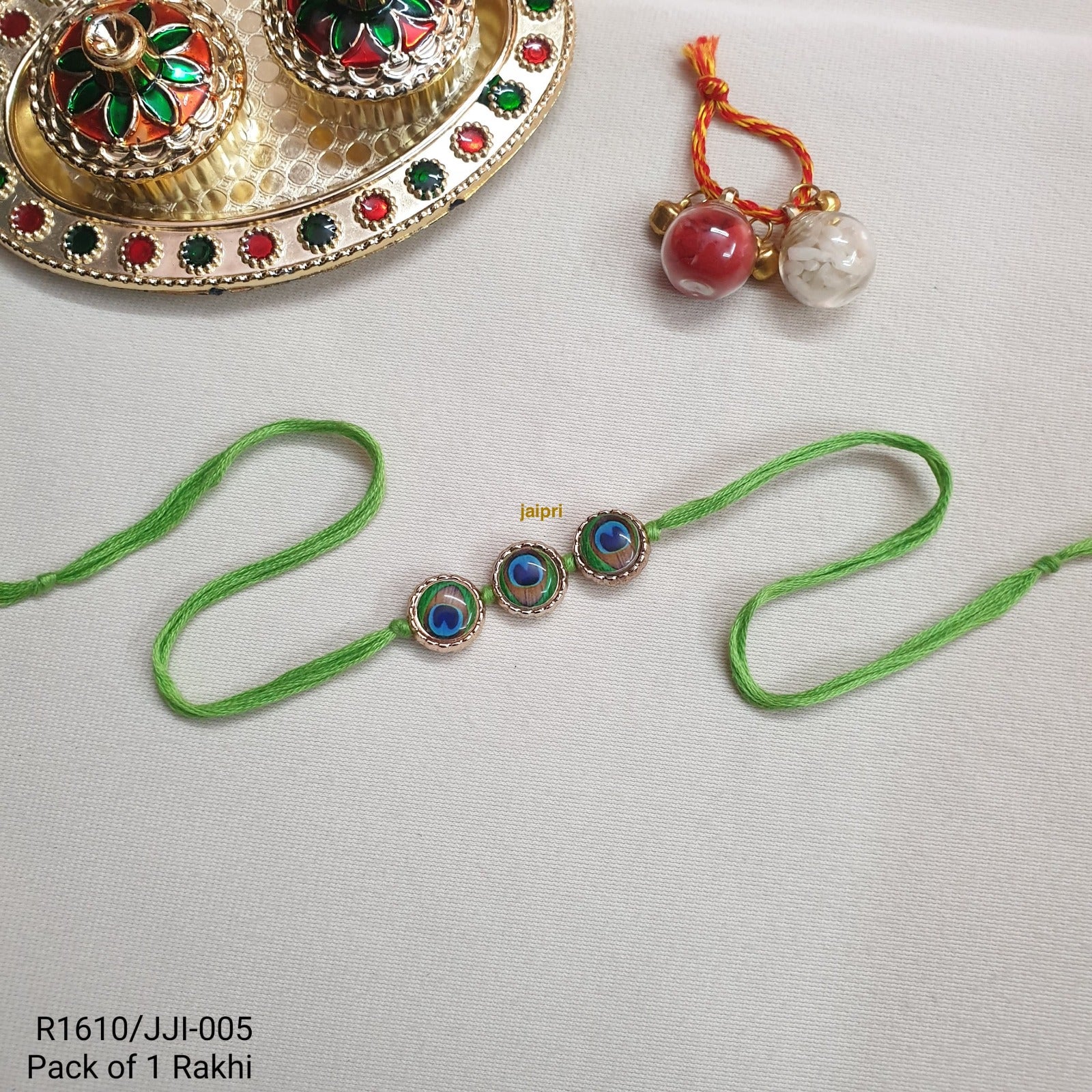 Peacock Feather Rakhi (Pack of One)