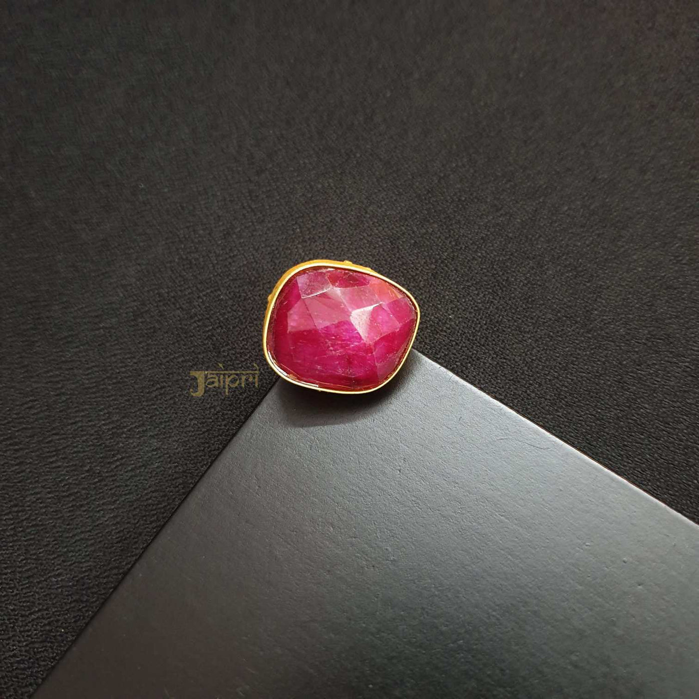Pink Cut Stone Ring