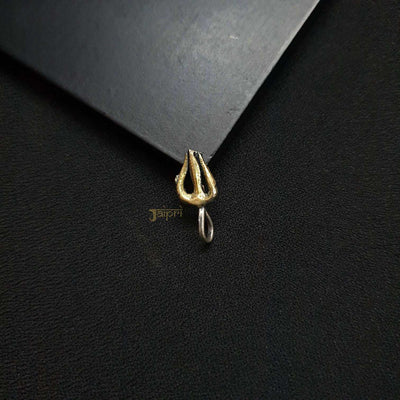 Lord Mahadev Trishul Design Nose Pin