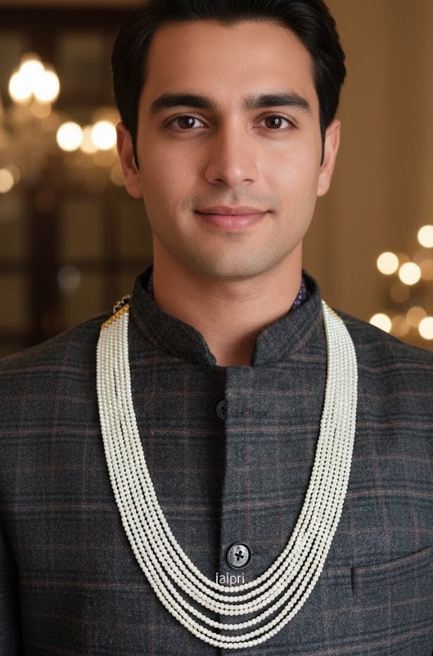 Pearl Groom Necklace Set for Wedding