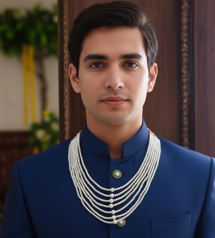 Pearl Indian Groom Jewellery For Wedding