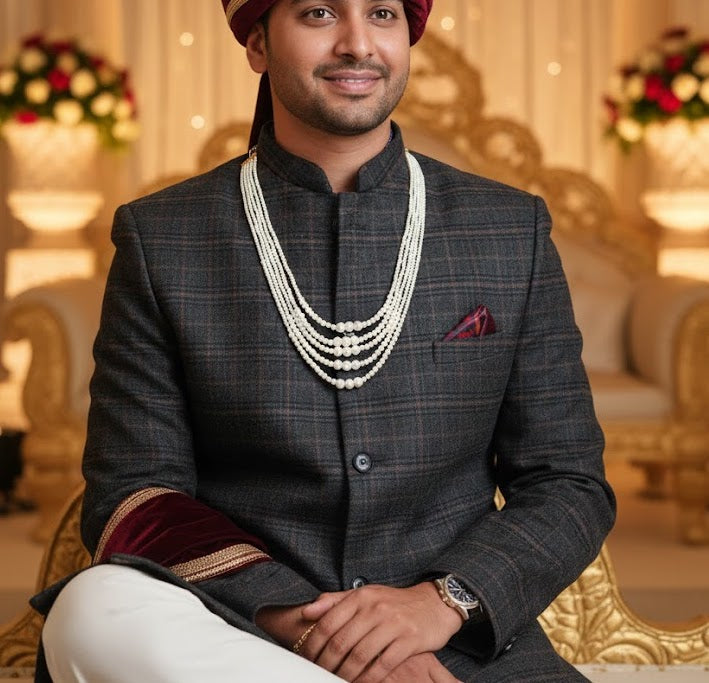 Pearl Groom Necklace For Indian Wedding