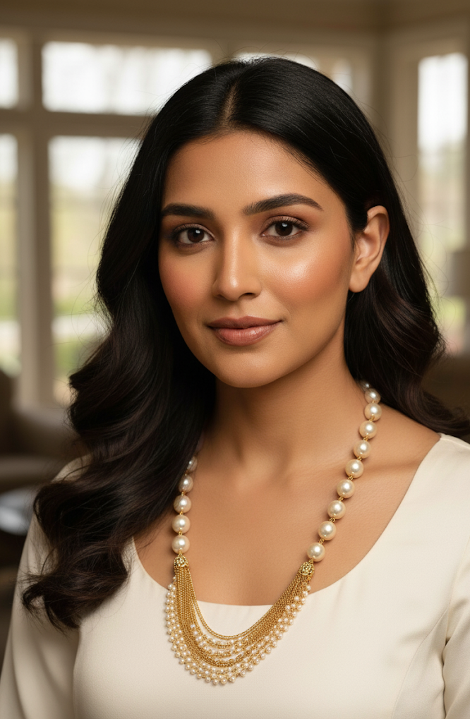 Pearl Chain Necklace Set